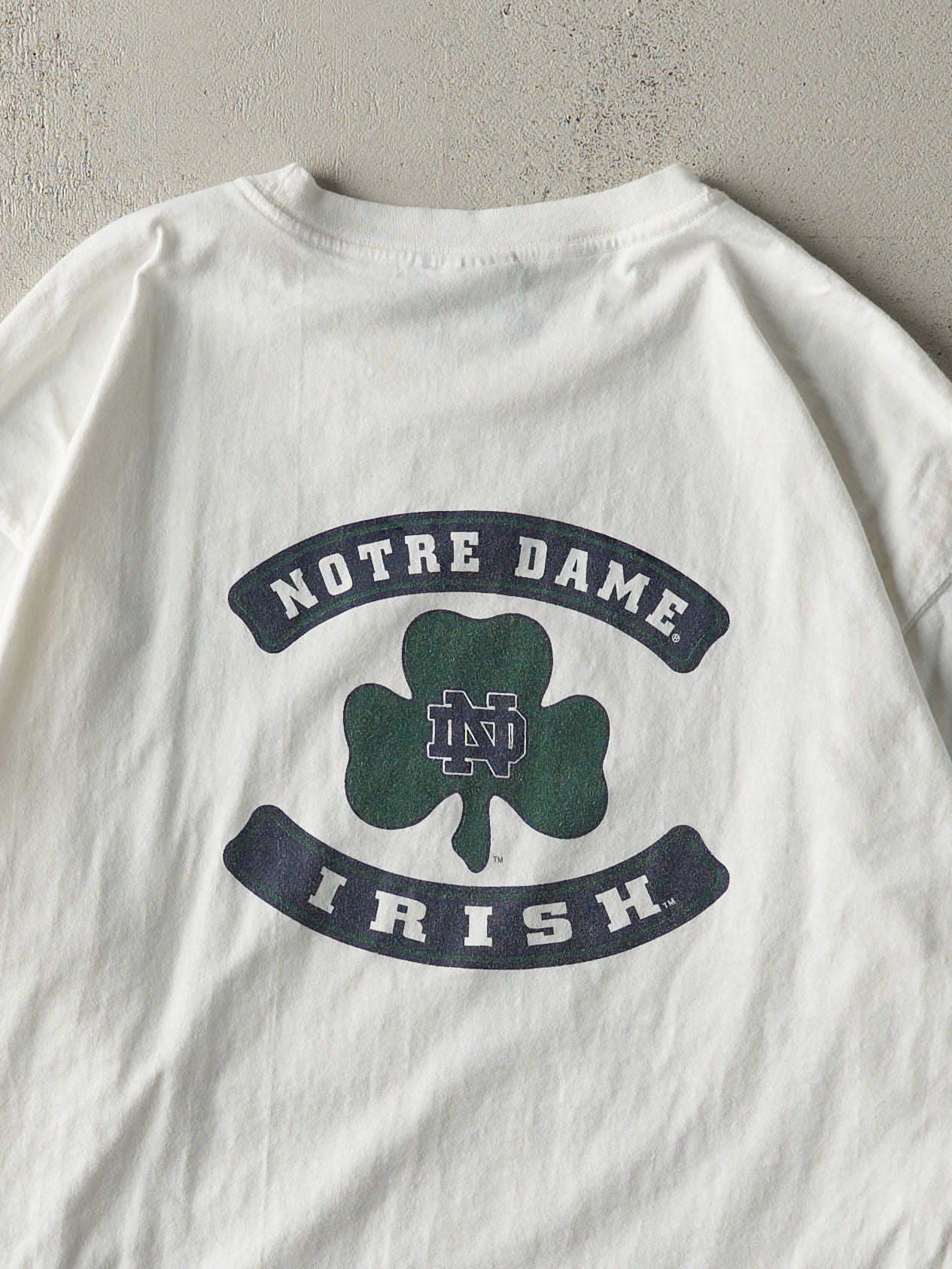 Vintage Y2K White Notre Dame Fighting Irish Long Sleeve (L)
