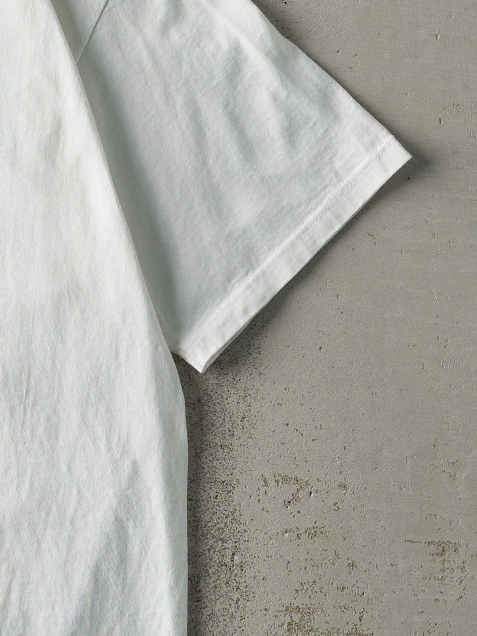Vintage 90s White "Still Perfect" Slogan Tee (L)
