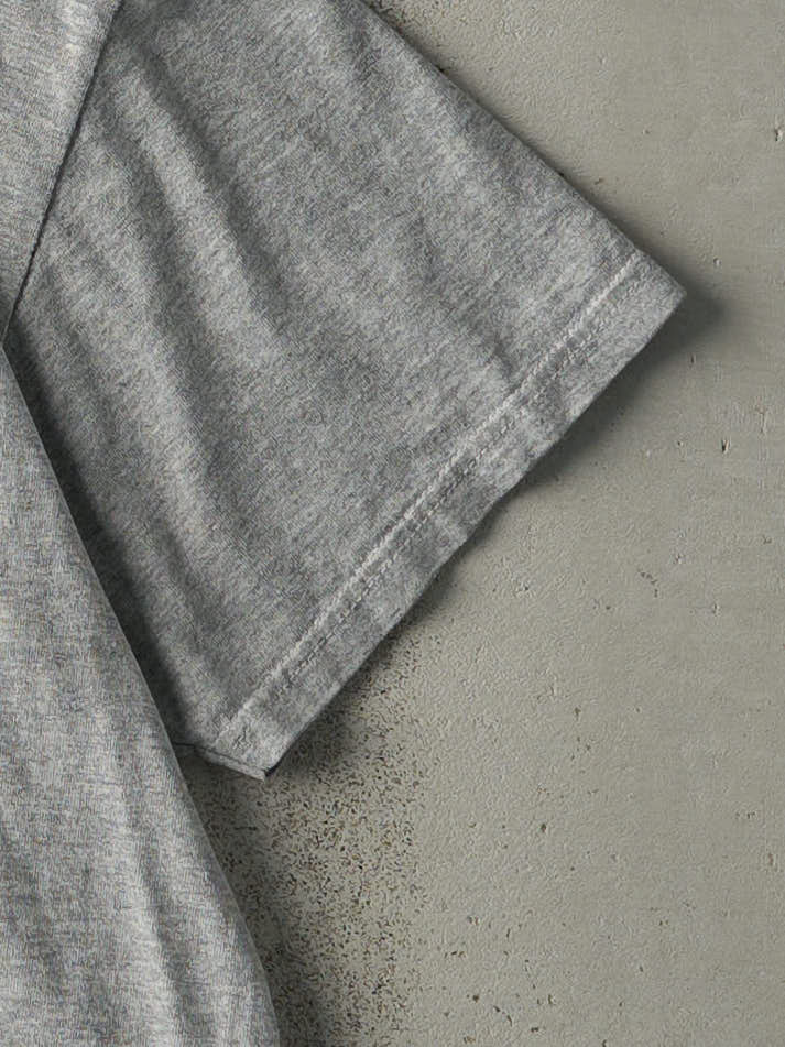 Vintage Y2K Grey Nike Embroidered Swoosh Tee (S/M)
