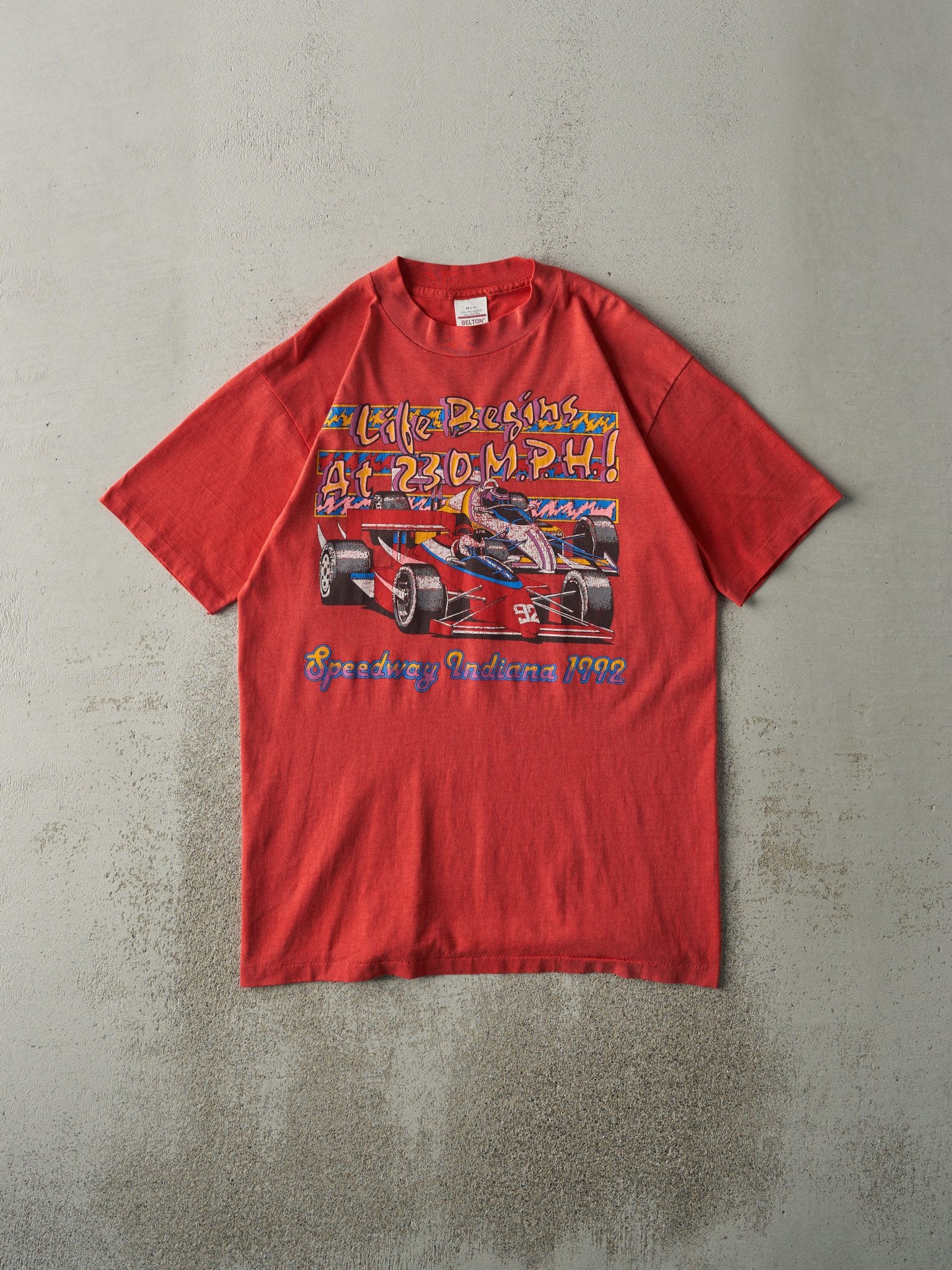 Vintage 92' Red Indiana Speedway Racing Single Stitch Tee (M/L)