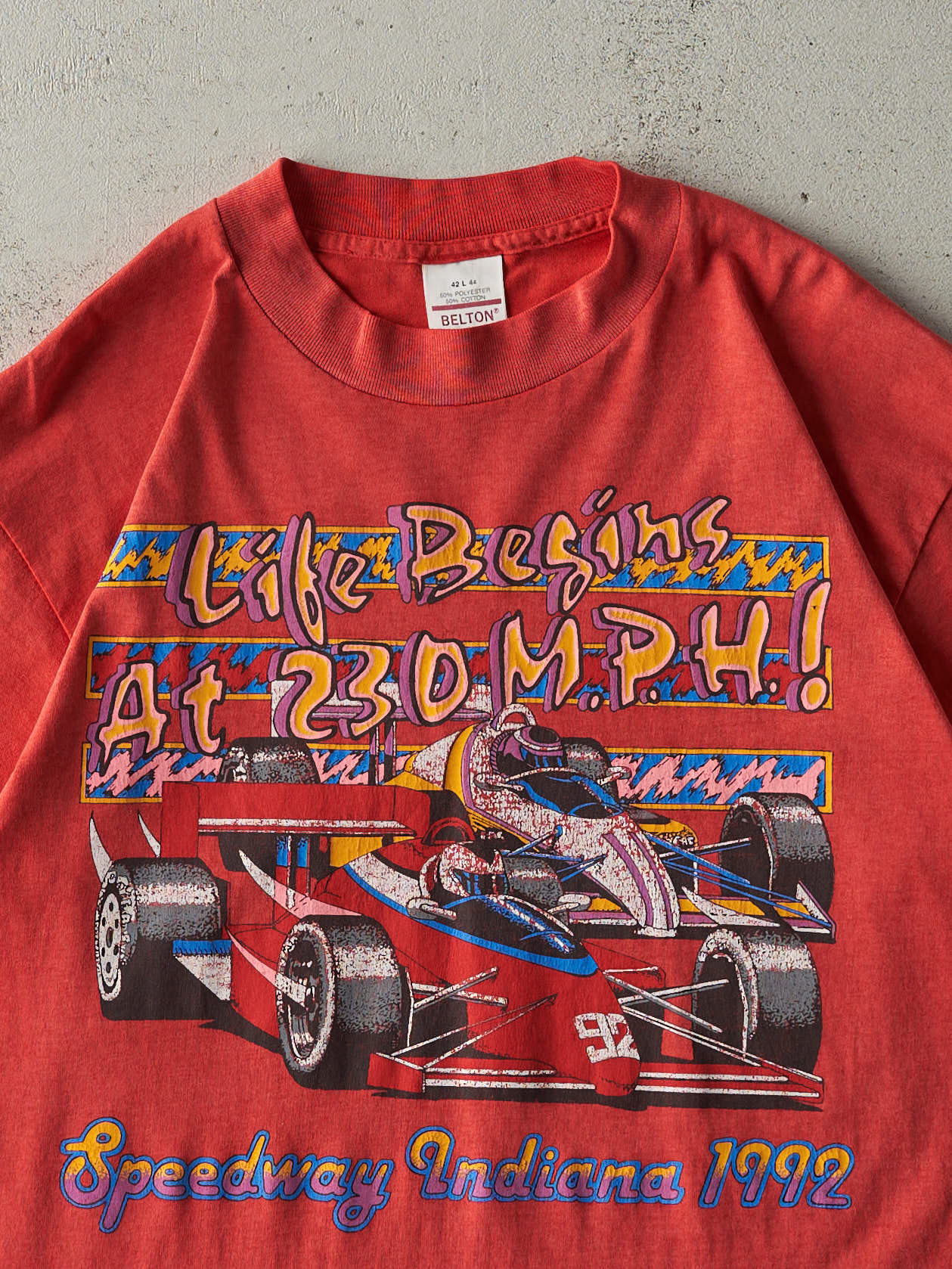 Vintage 92' Red Indiana Speedway Racing Single Stitch Tee (M/L)