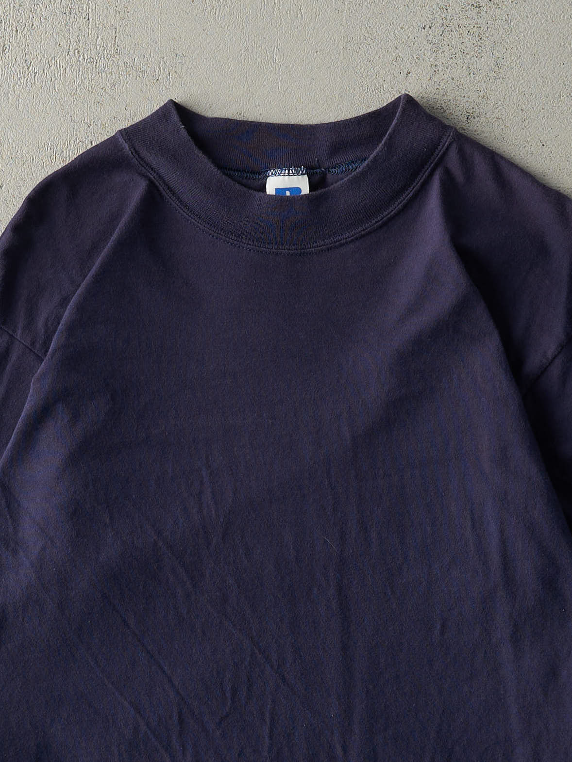 Vintage 90s Navy Blue Blank Russell Athletic Long Sleeve (M/L)