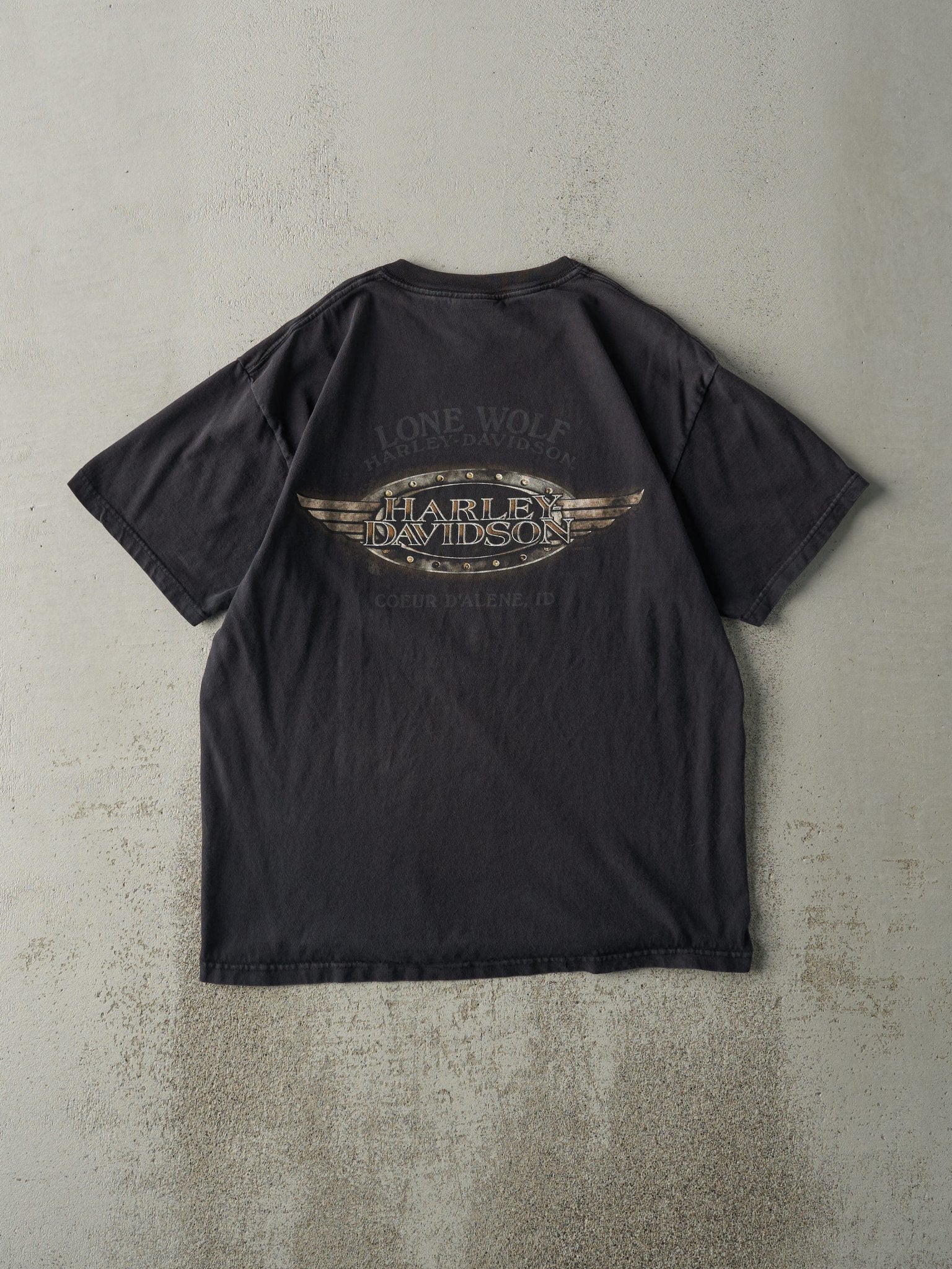 Vintage 07' Black Coeur D'Alene ID Harley Davidson Tee (M)