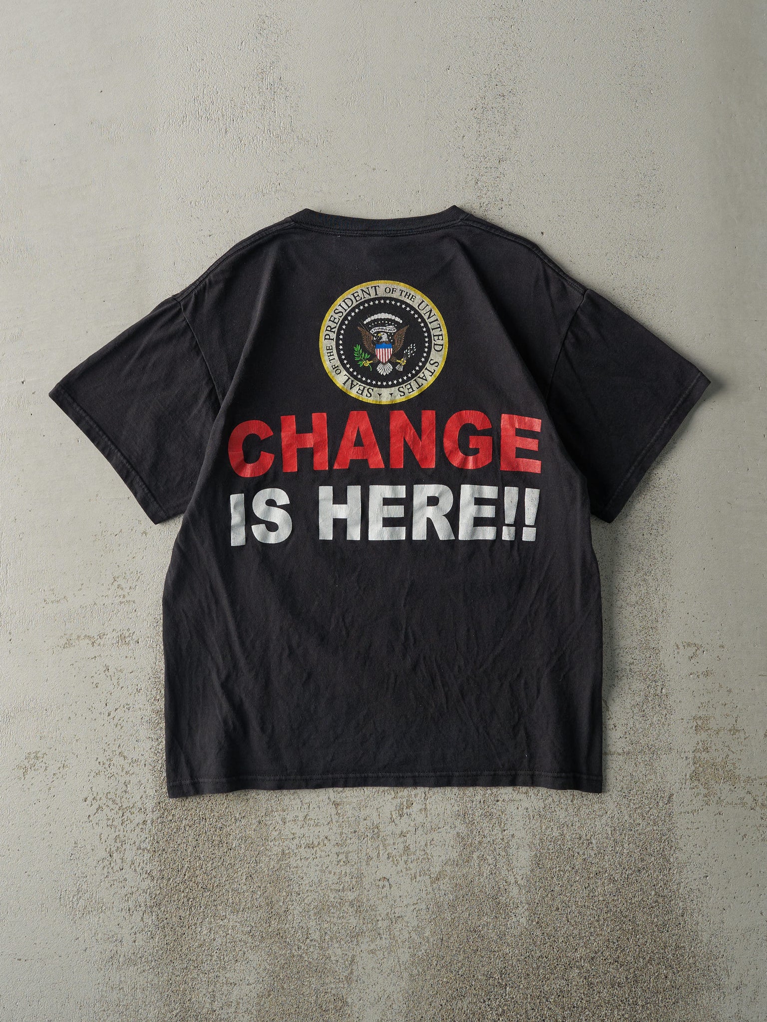 Vintage Y2K Black Barack Obama Tee (M)