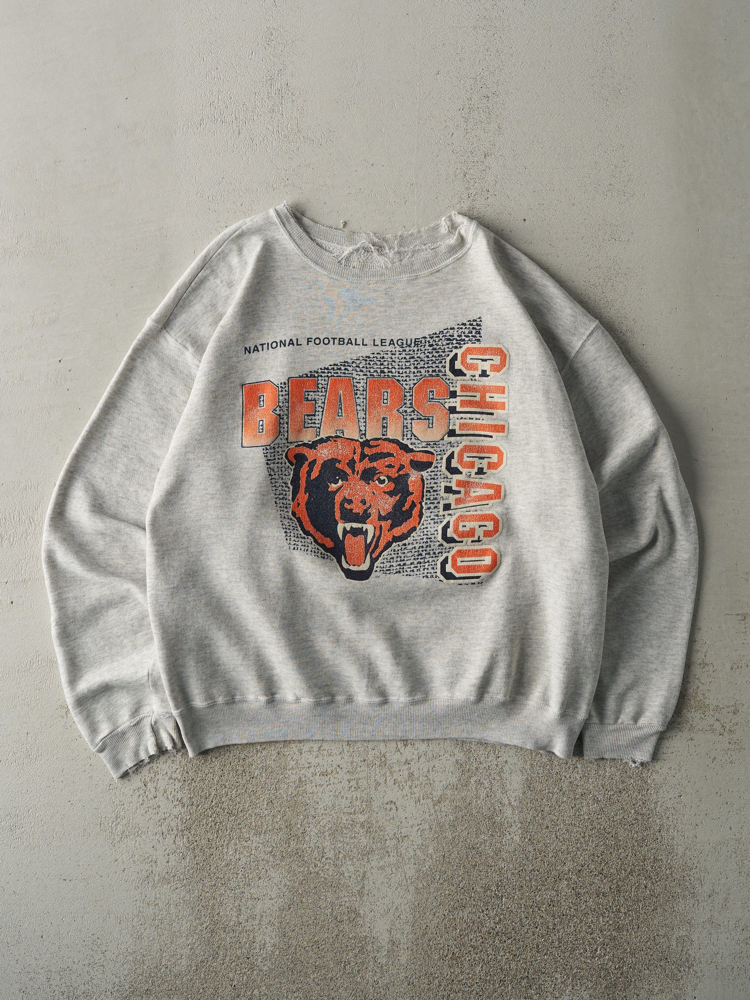 Vintage 90s Heather Grey Chicago Bears Crewneck (L)