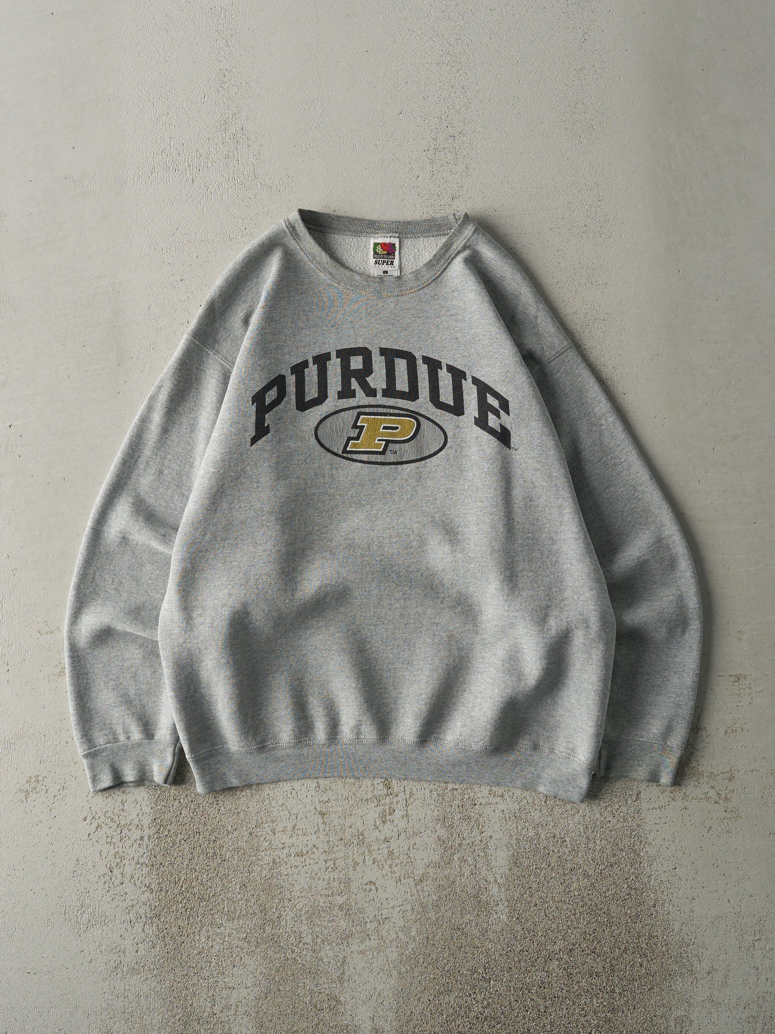 Vintage Y2K Grey Purdue University Crewneck (M)