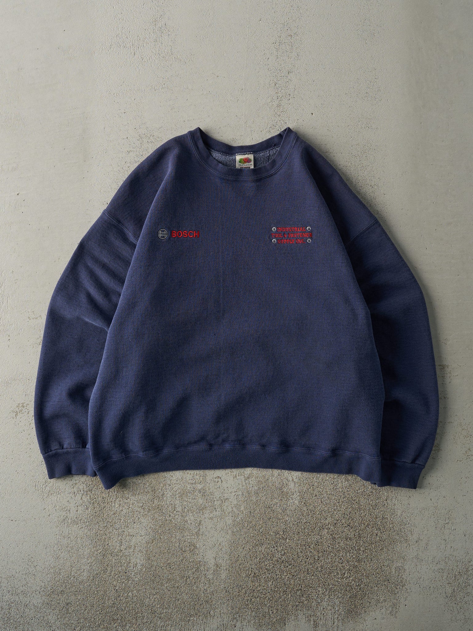 Vintage 90s Navy Blue Bosch Embroidered Crewneck (L)