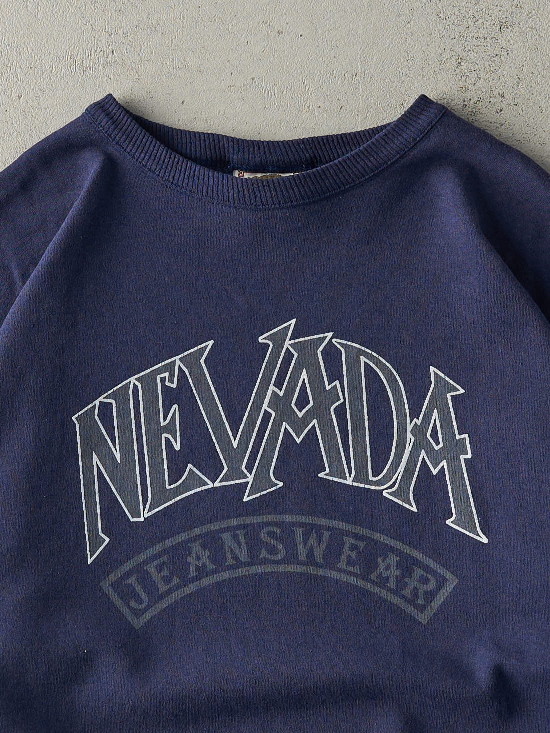 Vintage 90s Navy Blue Nevada Jeans Wear Crewneck (XL)