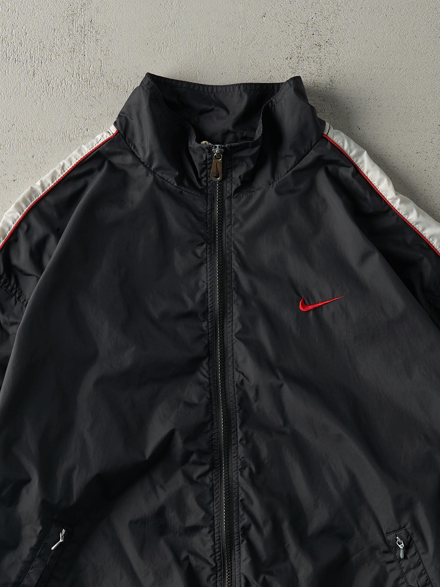 Vintage 90s Black, Red & White Nike Windbreaker Jacket (XL)