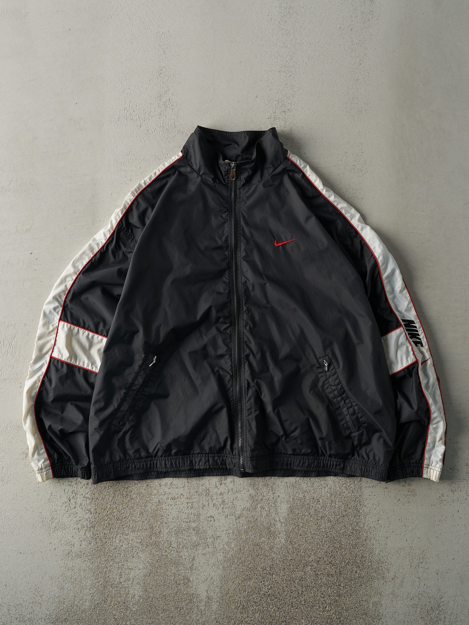 Vintage 90s Black, Red & White Nike Windbreaker Jacket (XL)