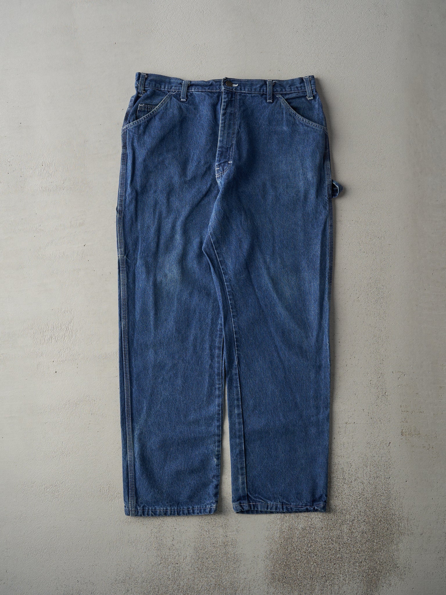 Vintage Y2K Dark Wash Dickies Denim Carpenter Pants (35x29)