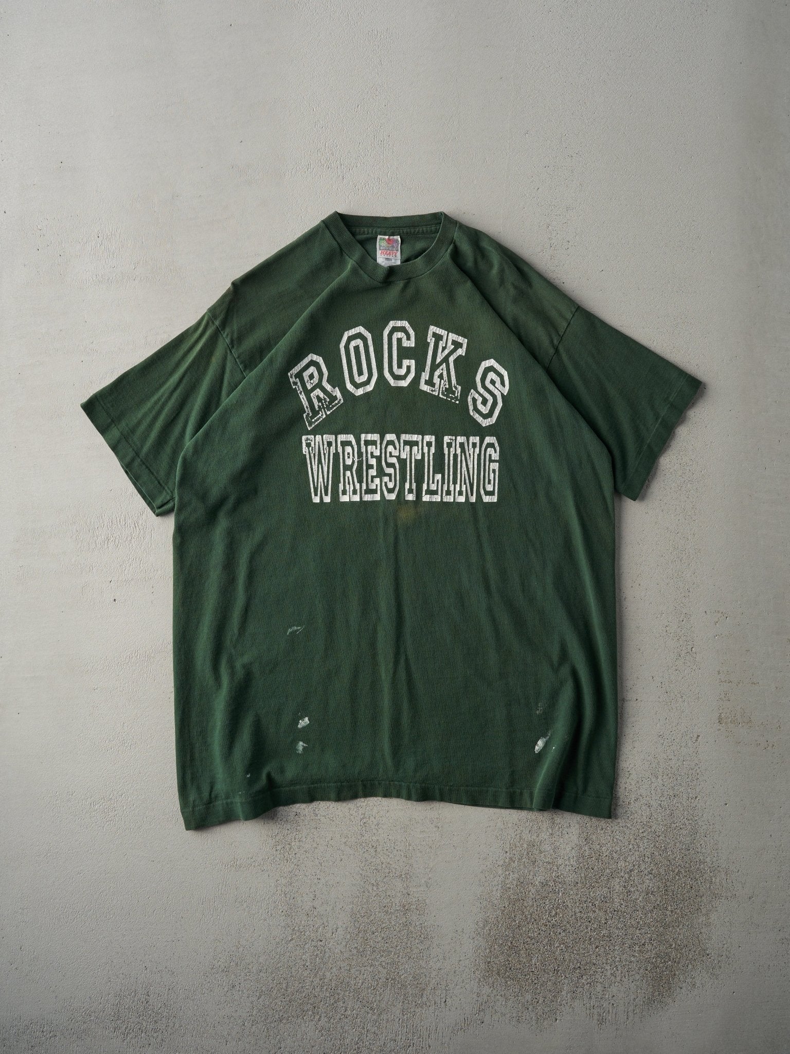 Vintage 90s Forest Green Rocks Wrestling Tee (XL)