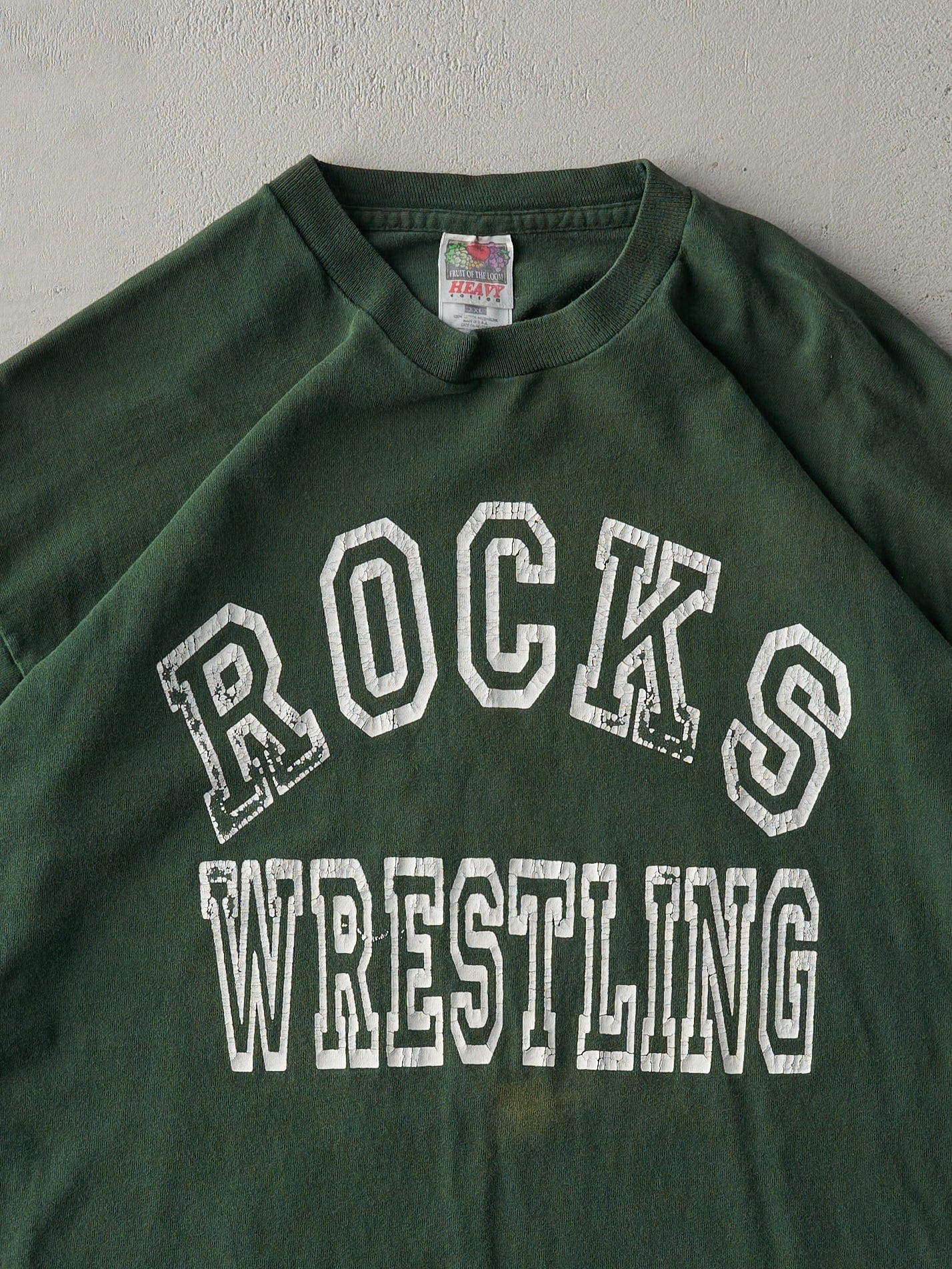Vintage 90s Forest Green Rocks Wrestling Tee (XL)