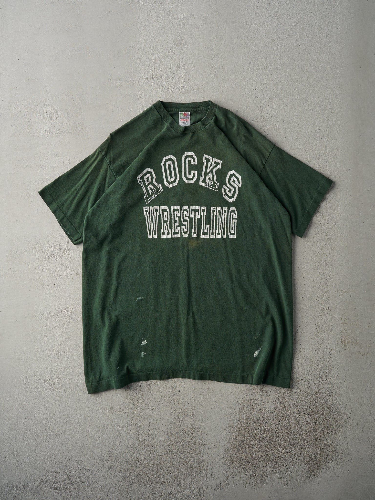 Vintage 90s Forest Green Rocks Wrestling Tee (XL)