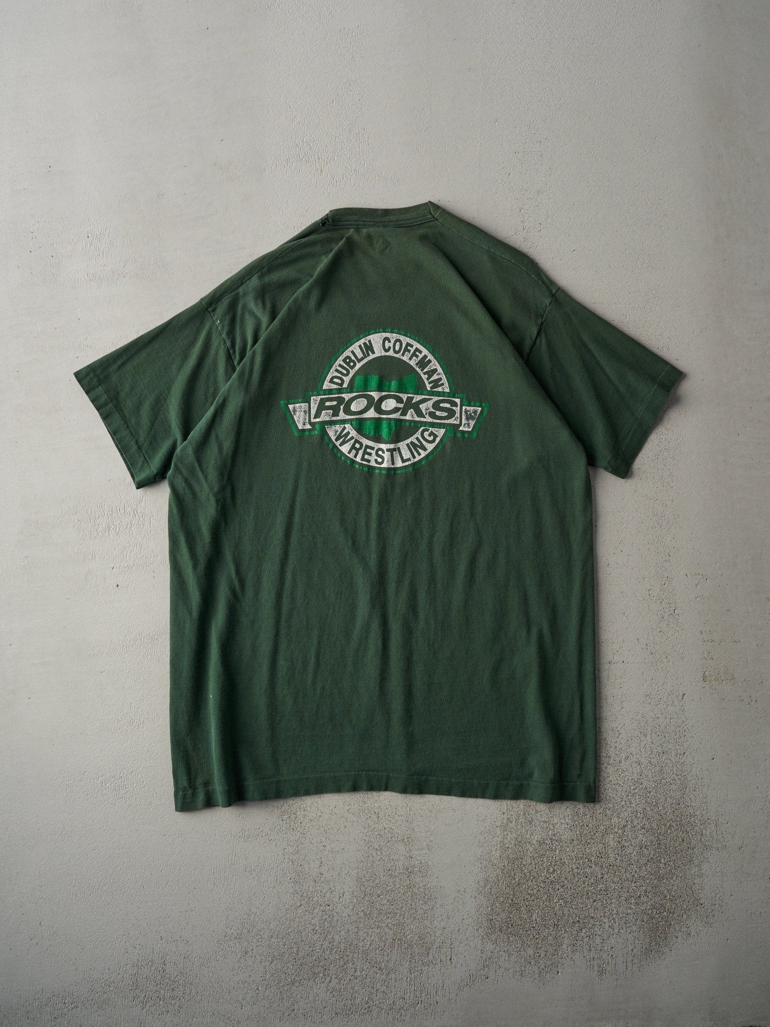 Vintage 90s Forest Green Rocks Wrestling Tee (XL)