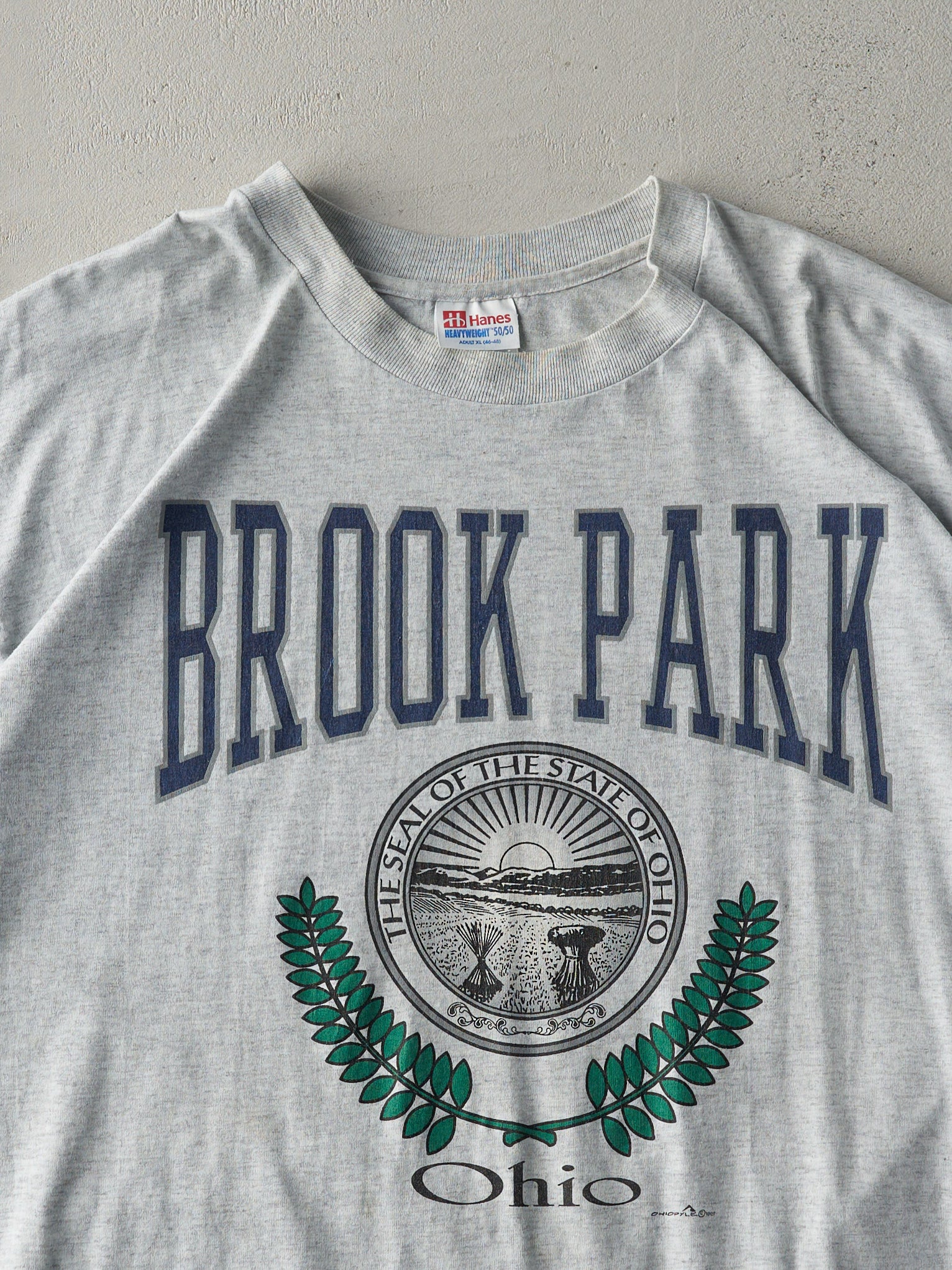 Vintage 97' Heather Grey Brook Park Ohio Tee (L)