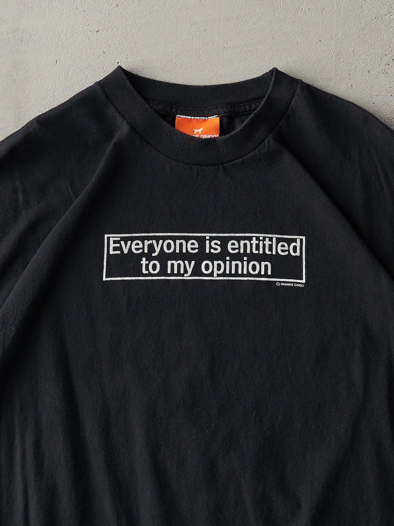 Vintage Y2K Black "Everyone Is Entitled To My Opinion" Tee (M)
