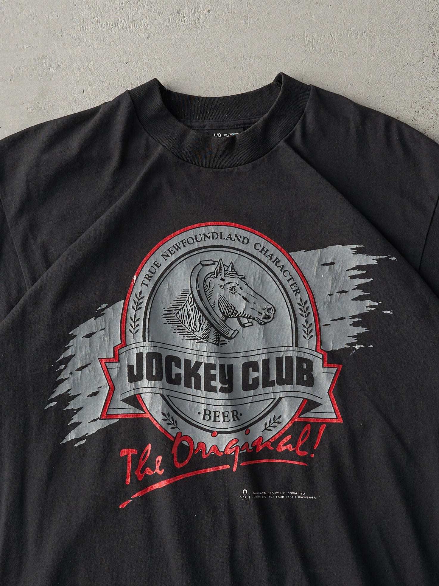 Vintage 90s Black Jockey Club Newfoundland Beer Tee (M)