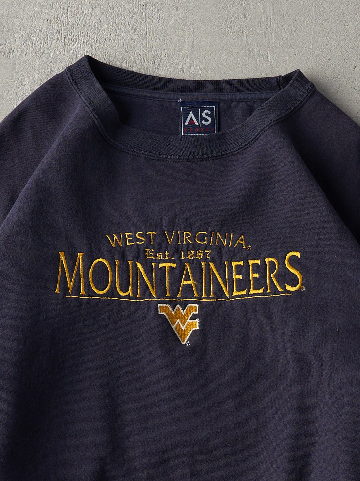 Vintage 90s Navy West Virginia Mountaineers Crewneck (L)