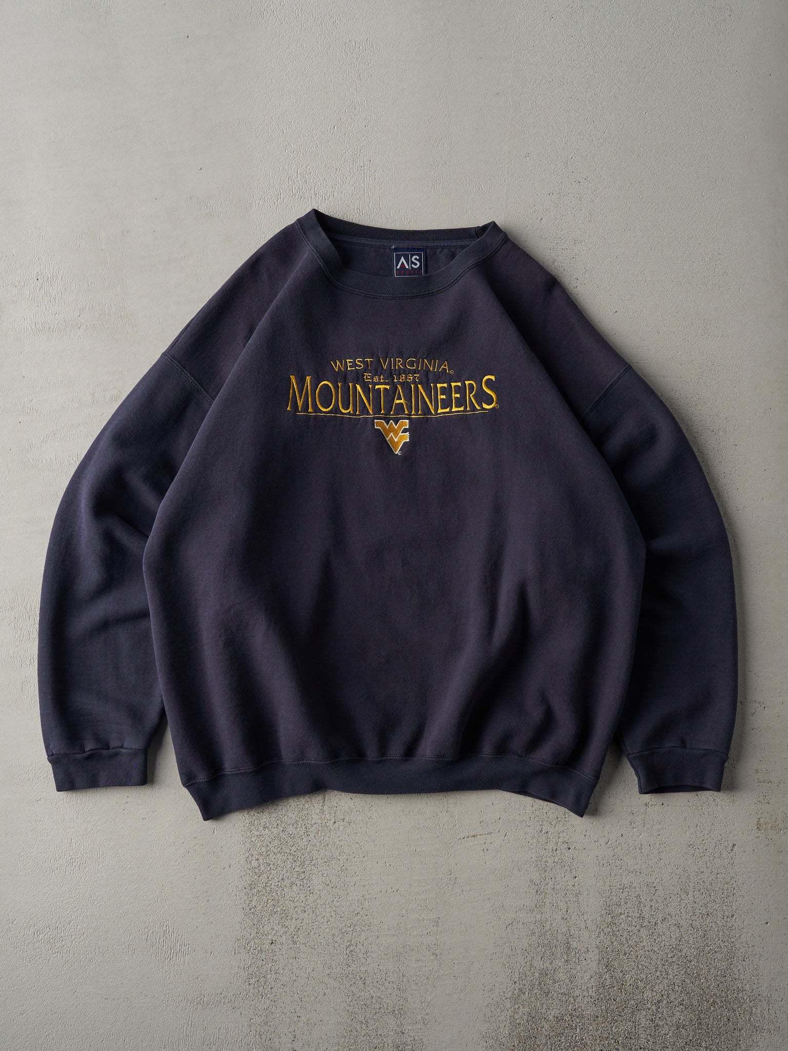 Vintage 90s Navy West Virginia Mountaineers Crewneck (L)