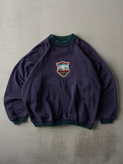 Vintage 90s Navy Harry Rosen Mountain Wildlife Sanctuary Crewneck (L/XL)