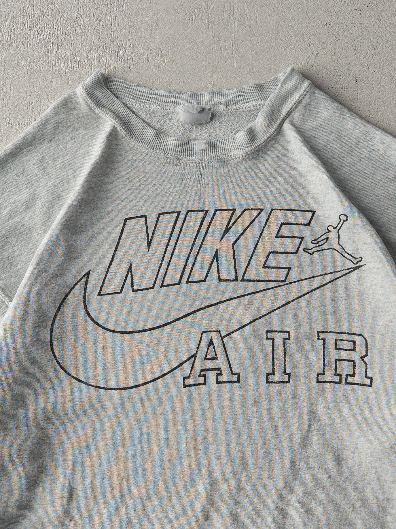 Vintage 90s Heather Grey Nike Air Jordan Bootleg Crewneck (L)
