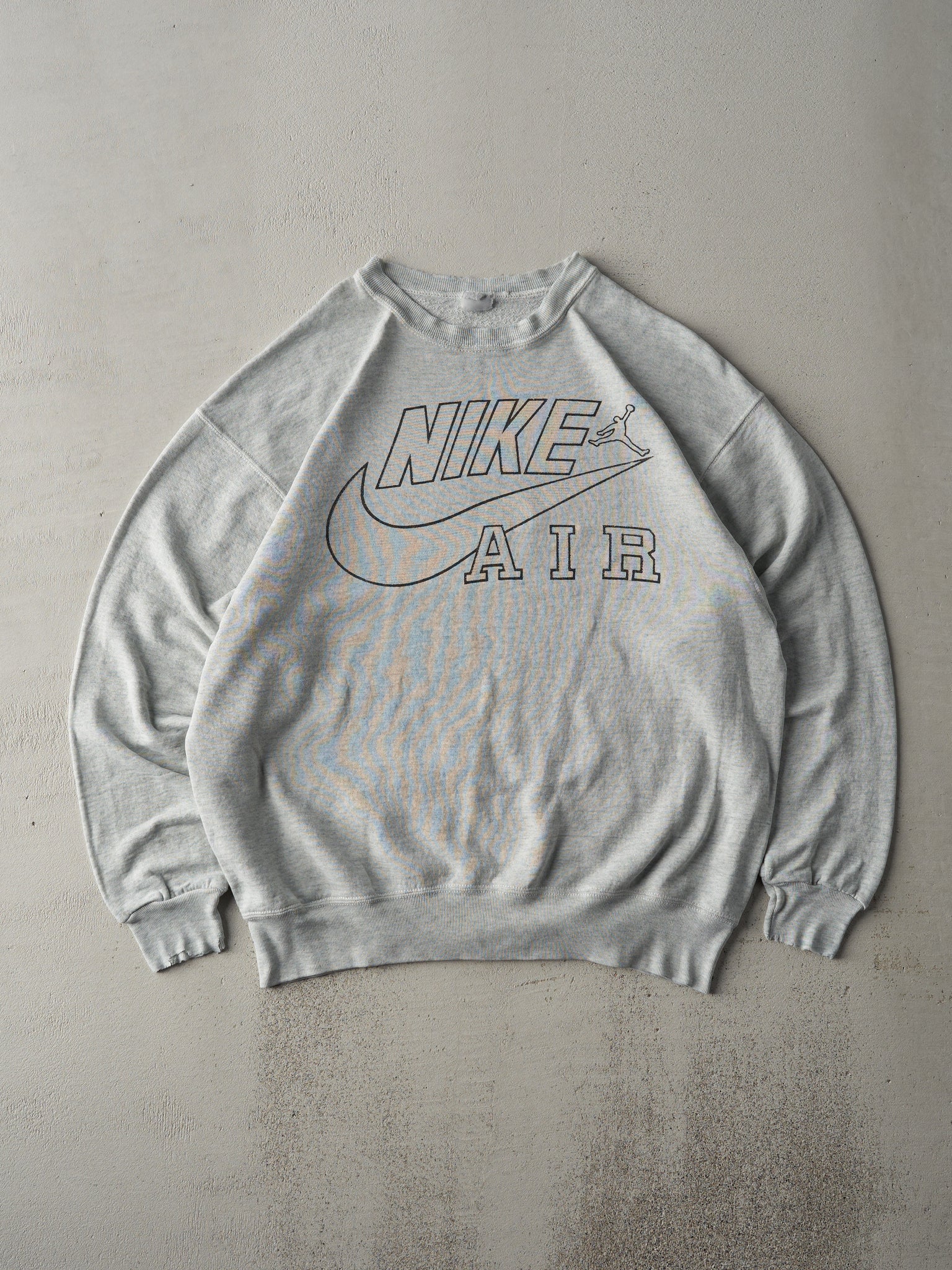 Vintage 90s Heather Grey Nike Air Jordan Bootleg Crewneck (L)