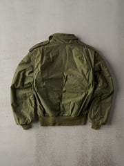 Vintage 80s Army Green Alpha Industries Flight Bomber Jacket (S/M)