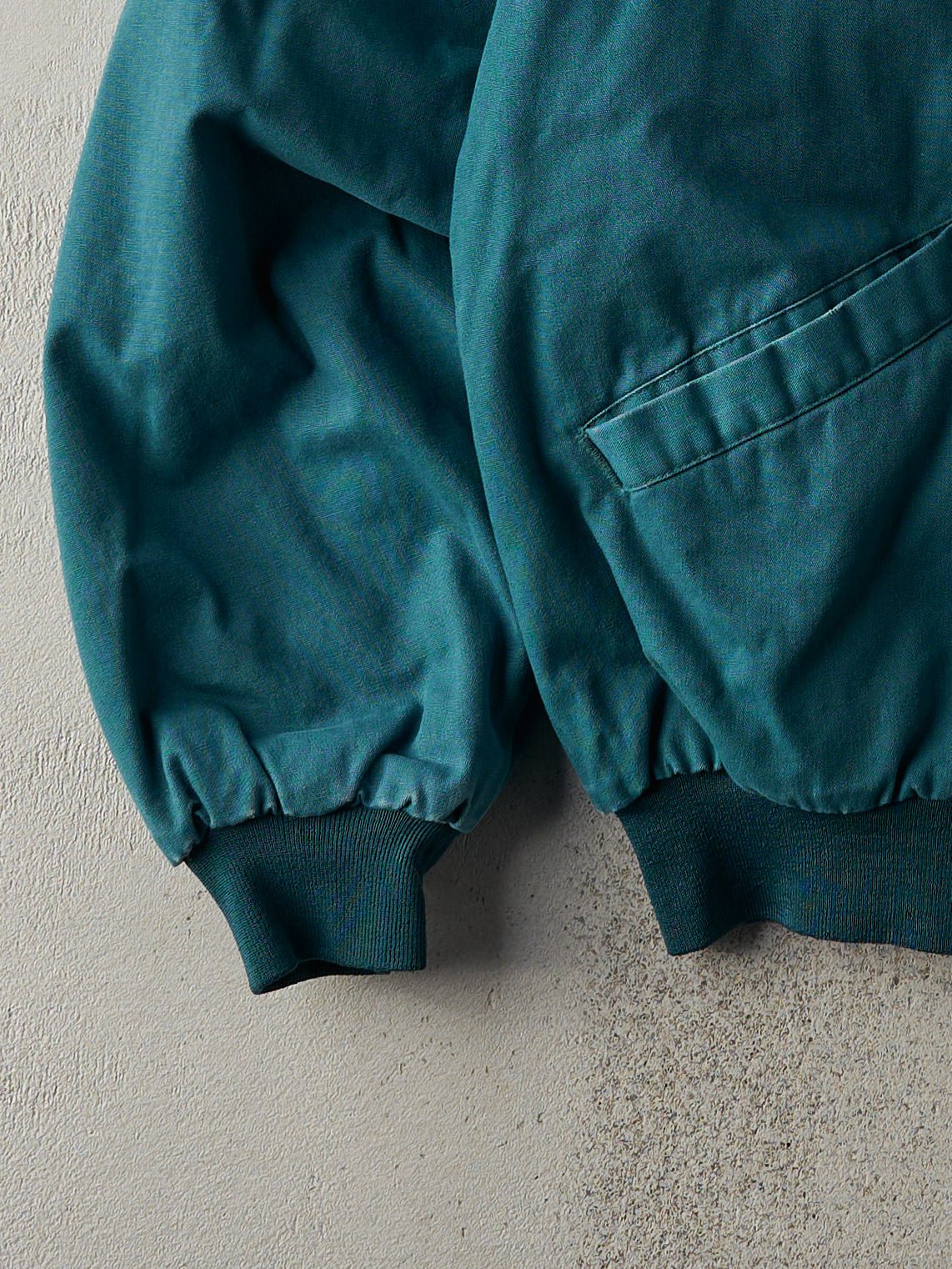 Vintage 80s Teal Arcon Embroidered Logo Hooded Work Jacket (M)
