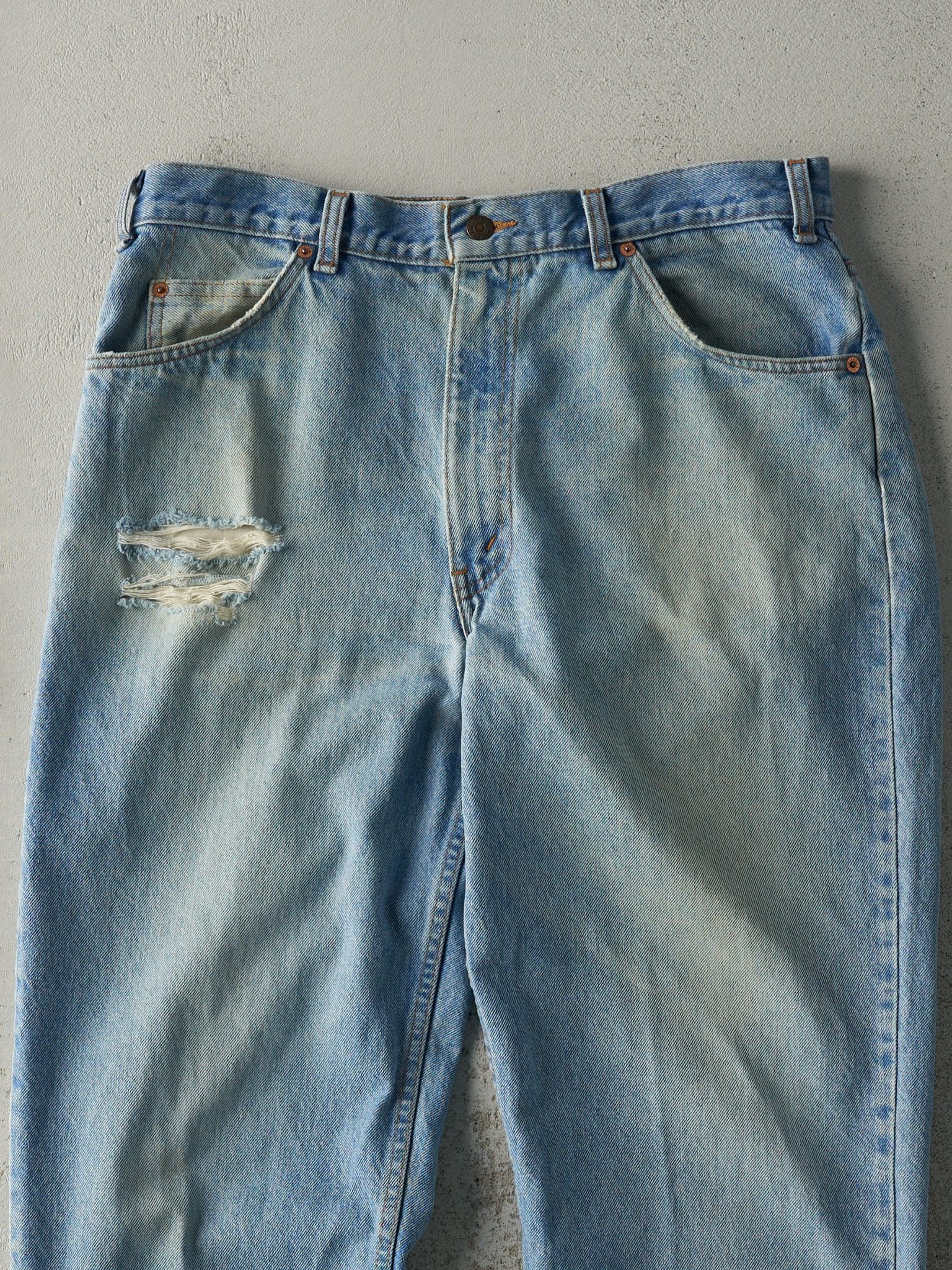 Vintage 80s Light Wash Levi's Orange Tab Jeans (35.5x29)