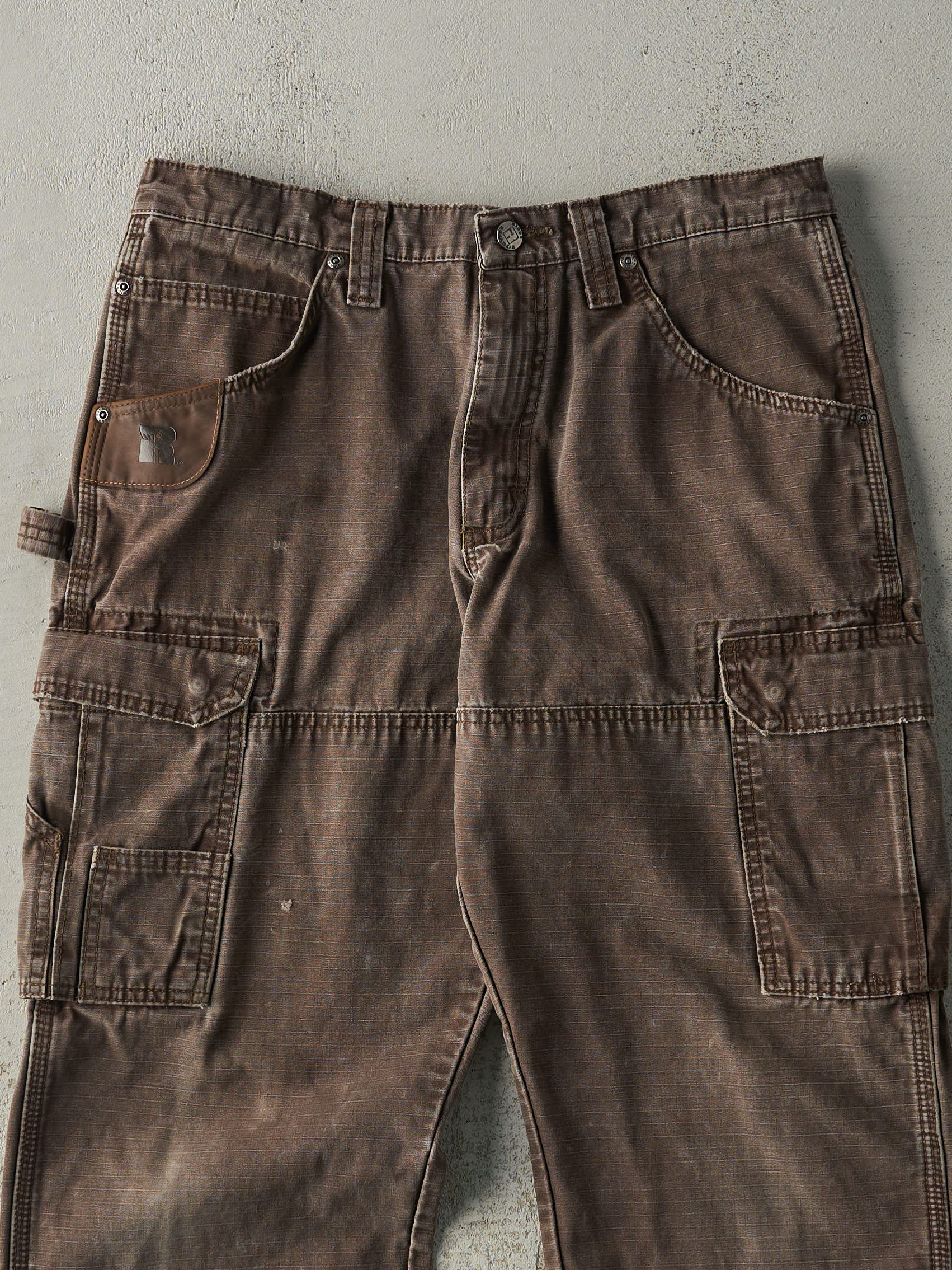 Vintage 90s Brown Wrangler Riggs Ripstop Carpenter Pants (33x28.5)