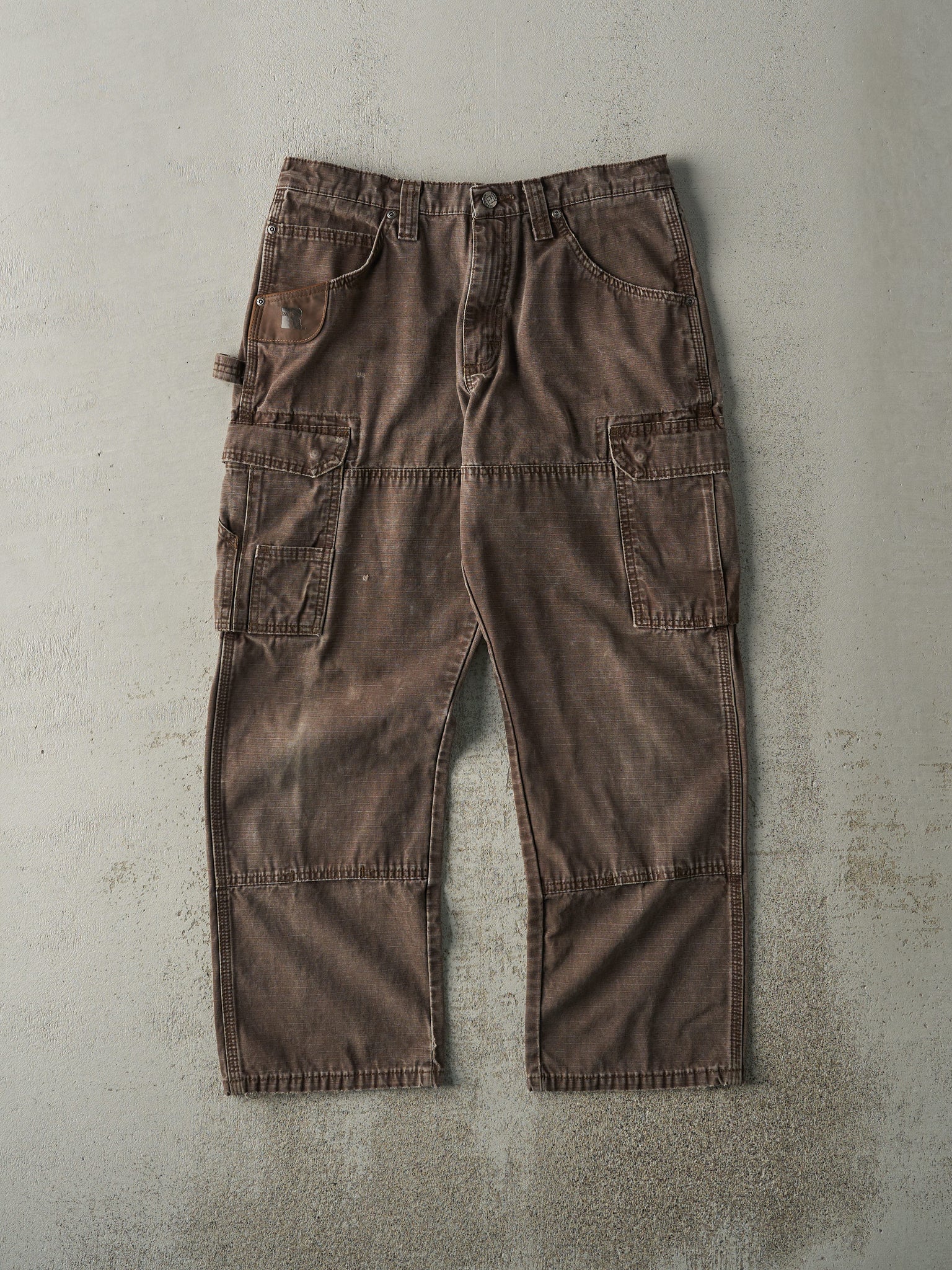 Vintage 90s Brown Wrangler Riggs Ripstop Carpenter Pants (33x28.5)