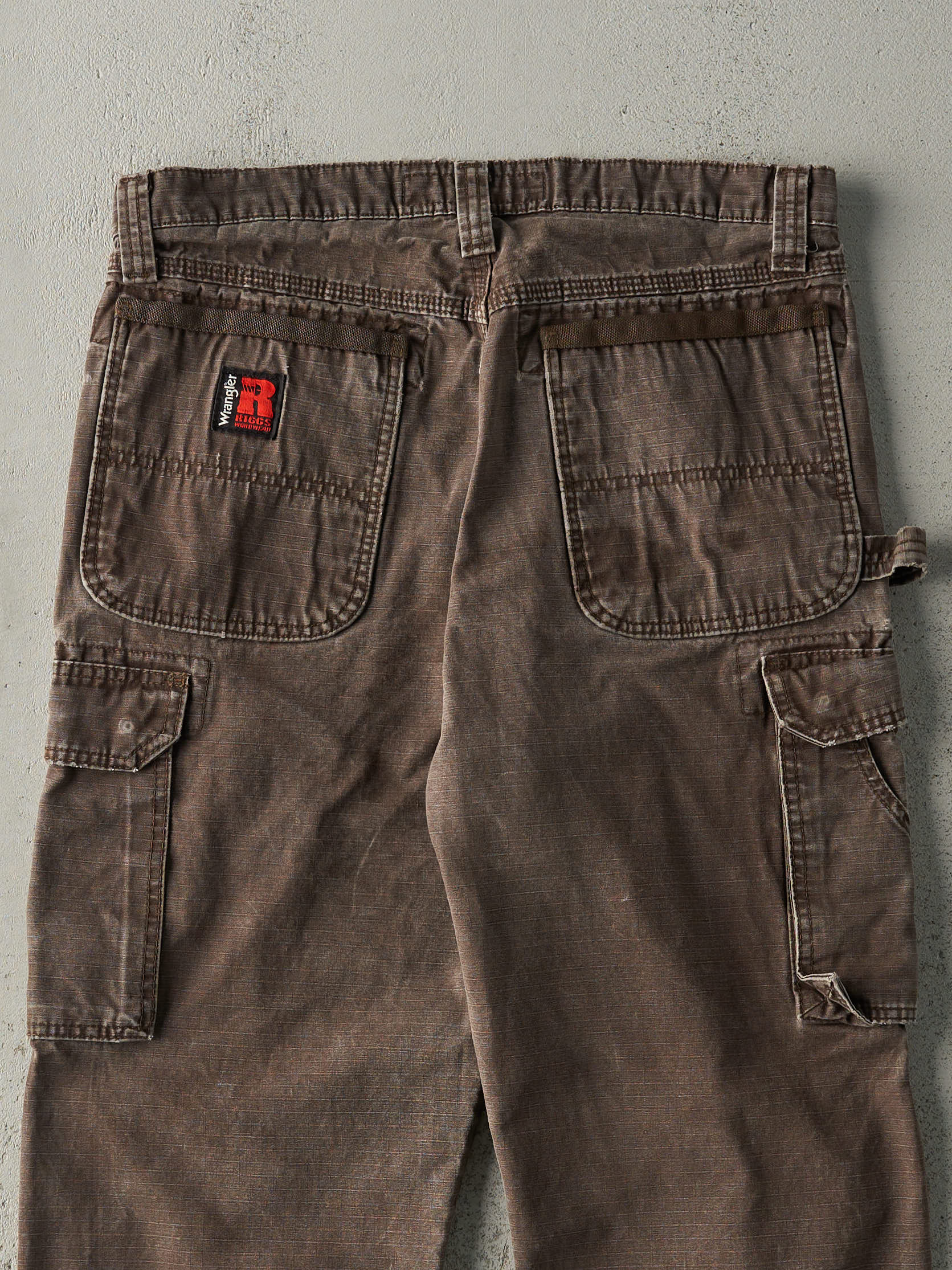 Vintage 90s Brown Wrangler Riggs Ripstop Carpenter Pants (33x28.5)