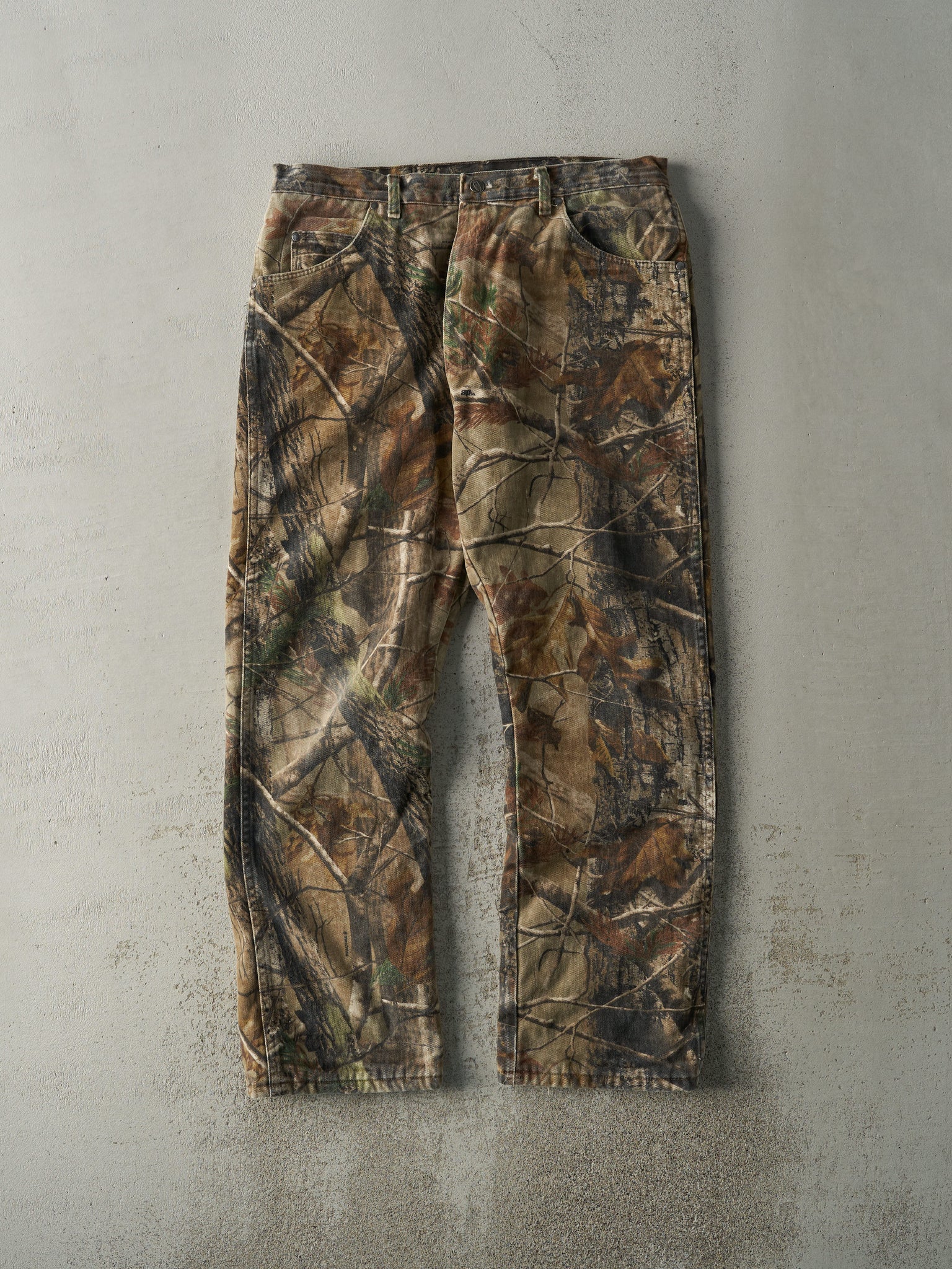 Vintage Y2K Camo Wrangler Realtree Fleece Lined Pants (35.5x31)