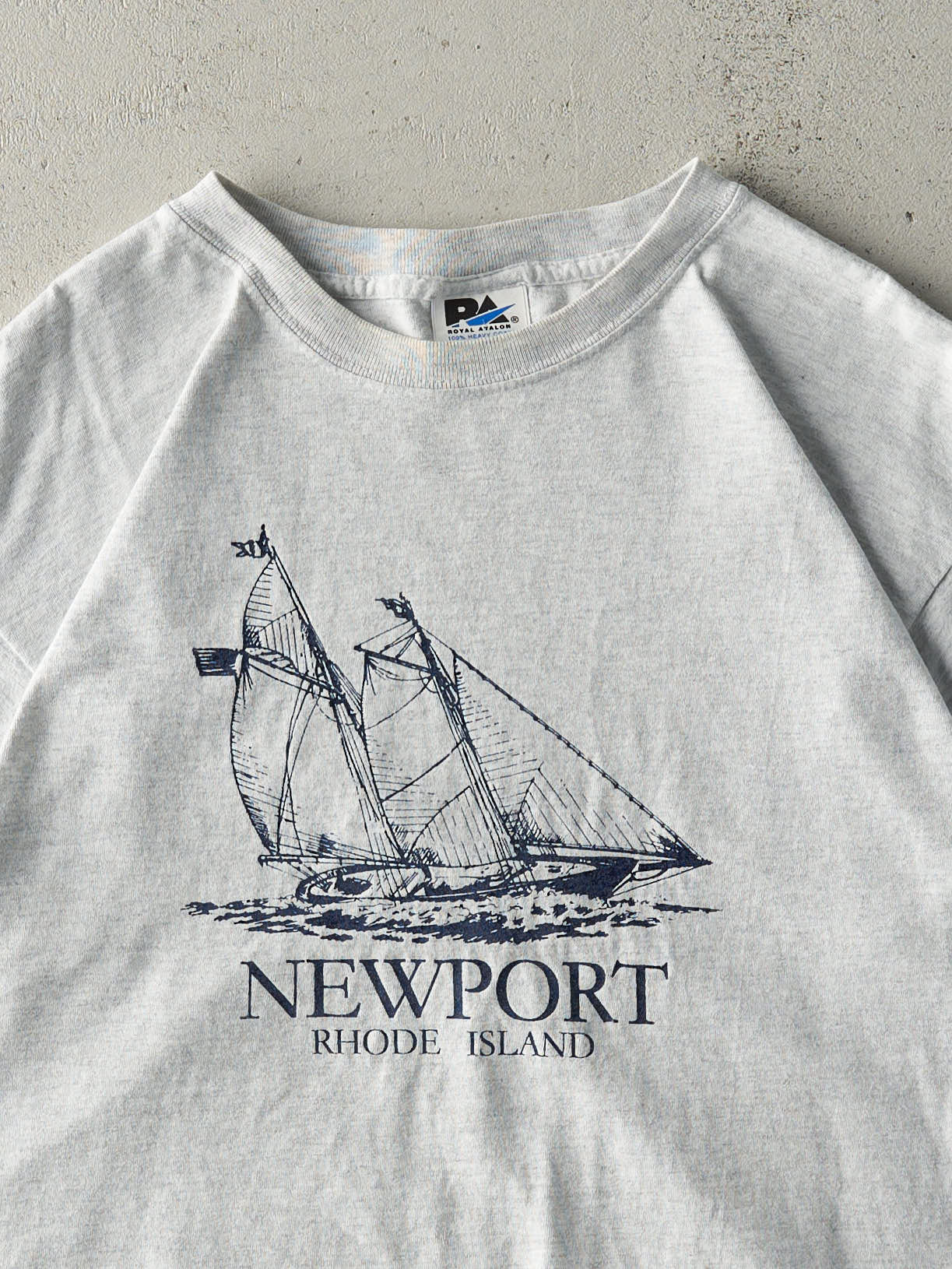Vintage 90s Heather Grey New Port Rhode Island Tee (M)