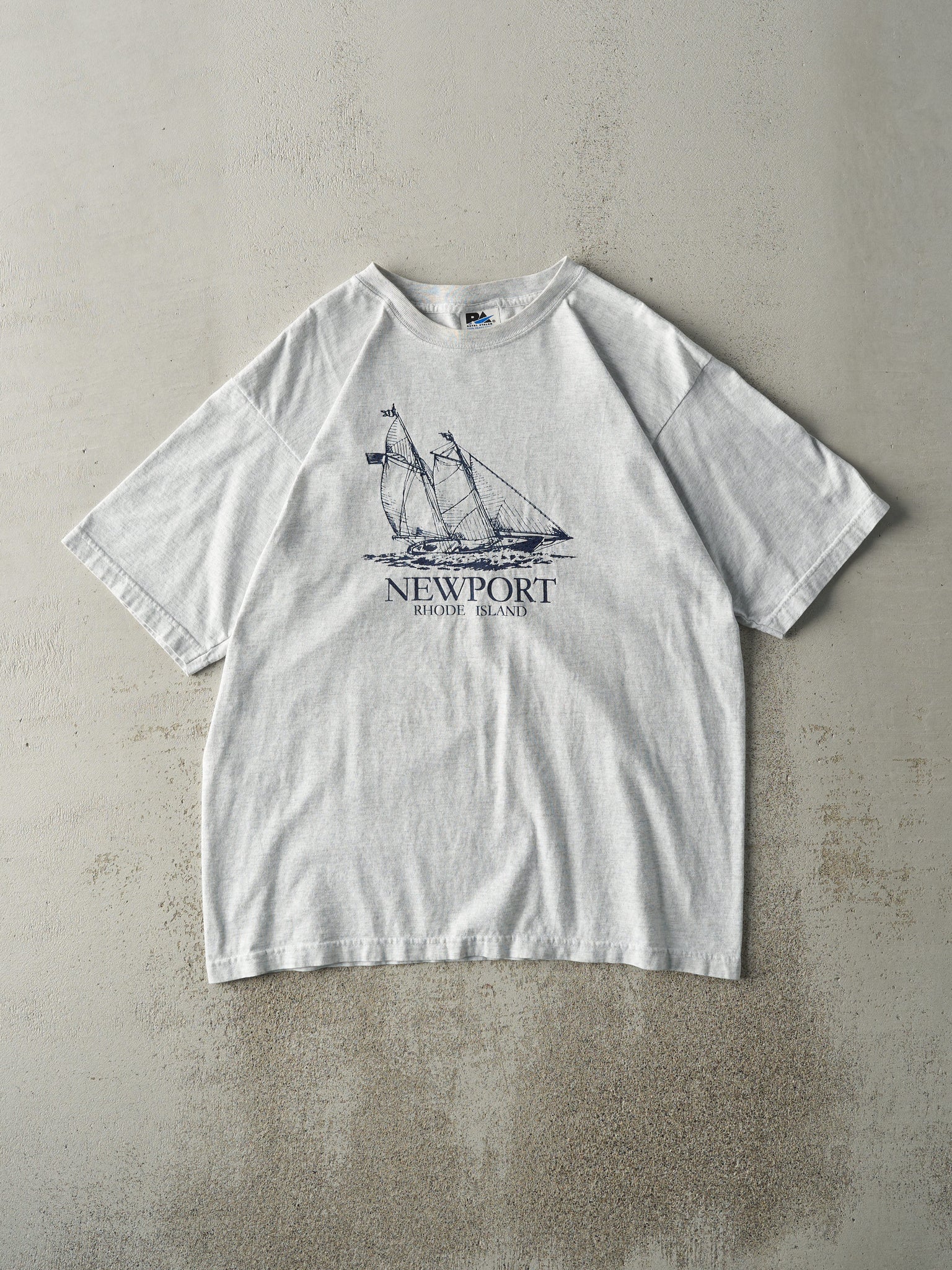 Vintage 90s Heather Grey New Port Rhode Island Tee (M)