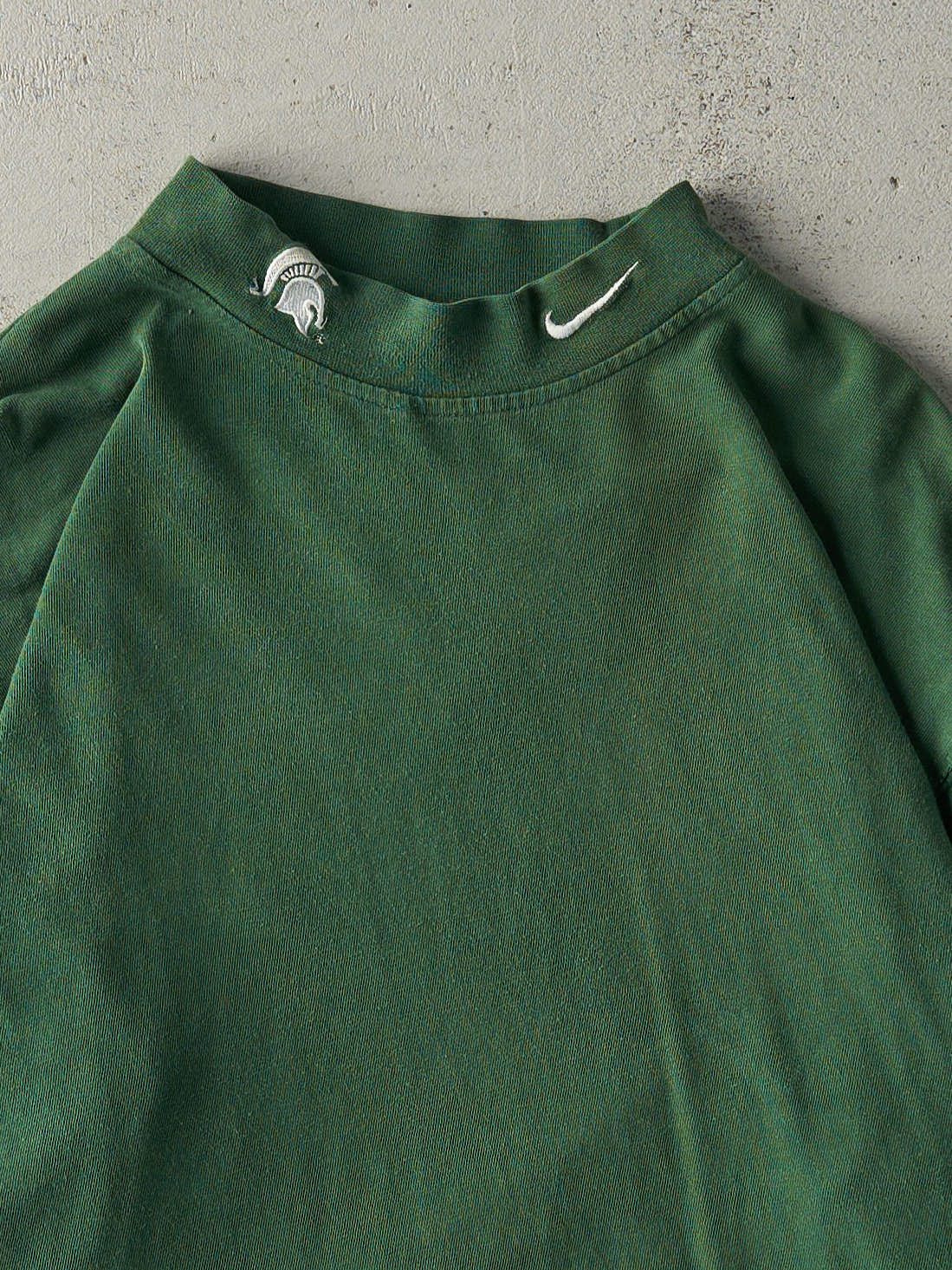 Vintage Y2K Green Michigan State Spartans Nike Mock Neck Long Sleeve (M/L)