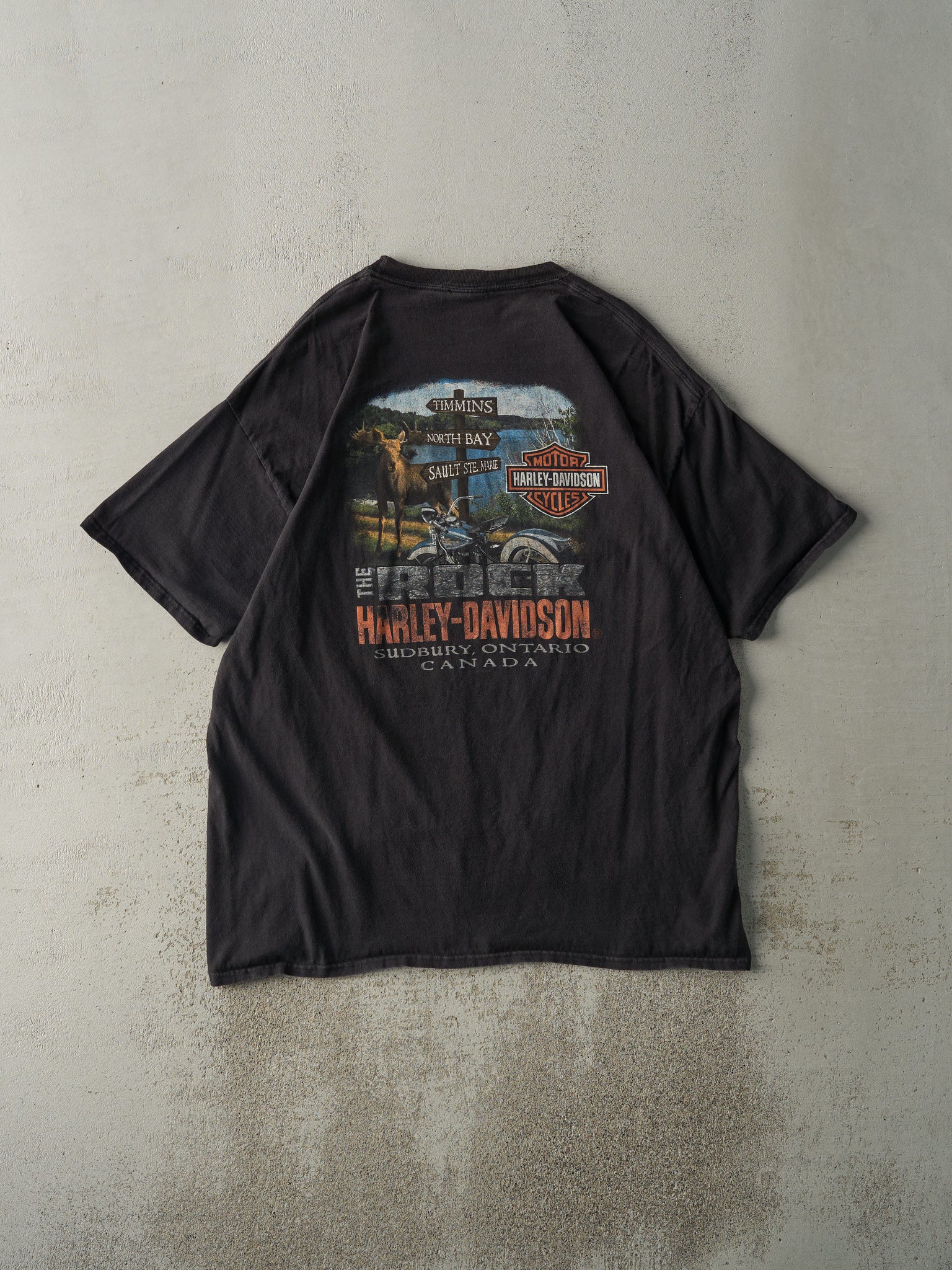 14' Black Sudbury Ontario Harley Davidson Tee (XL)