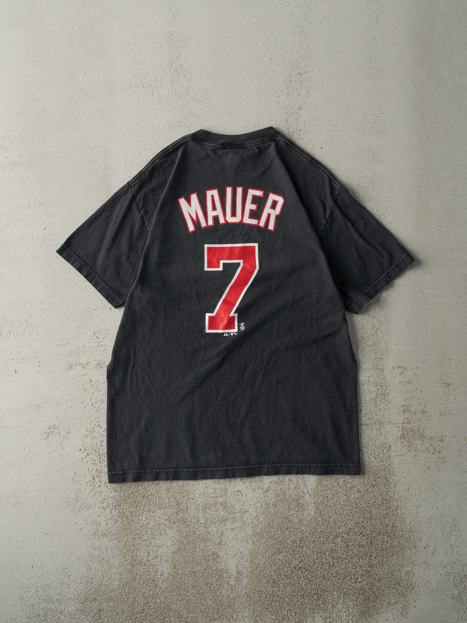 Vintage 10' Black Minnesota Twins #7 Joe Mauer Player Tee (M)
