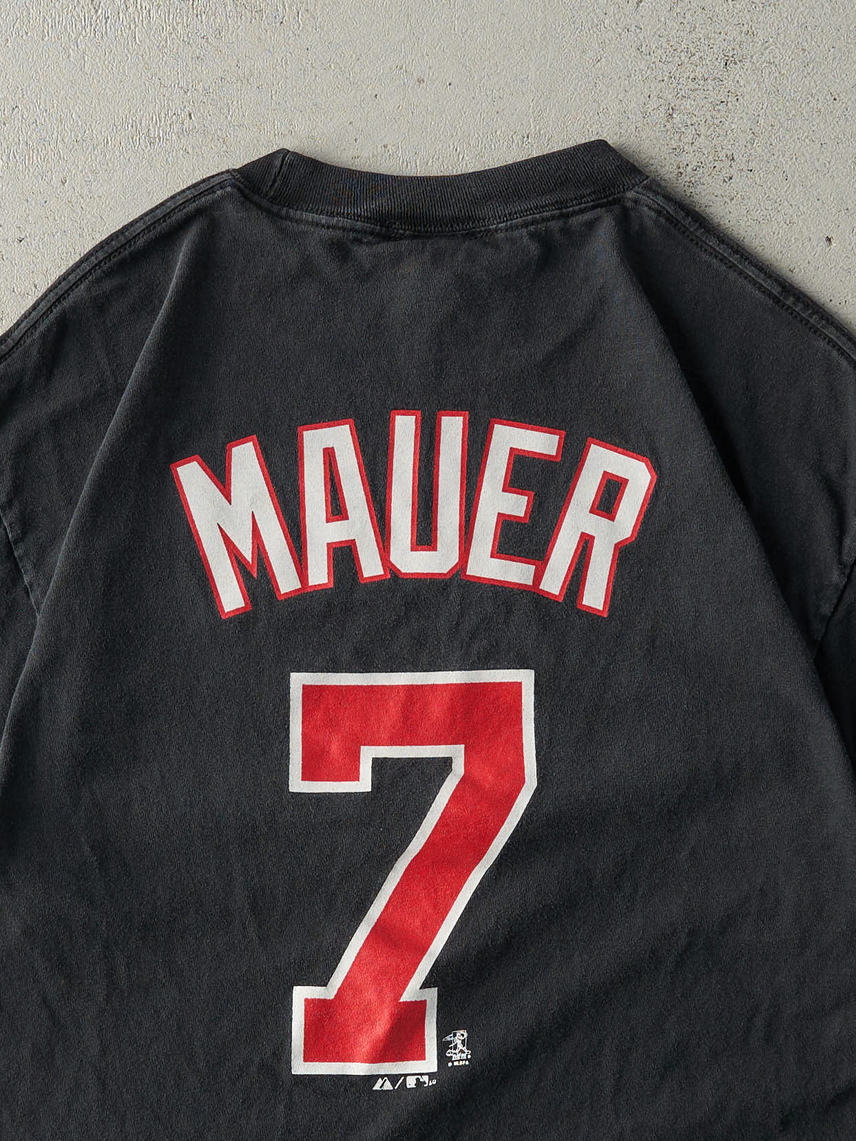Vintage 10' Black Minnesota Twins #7 Joe Mauer Player Tee (M)