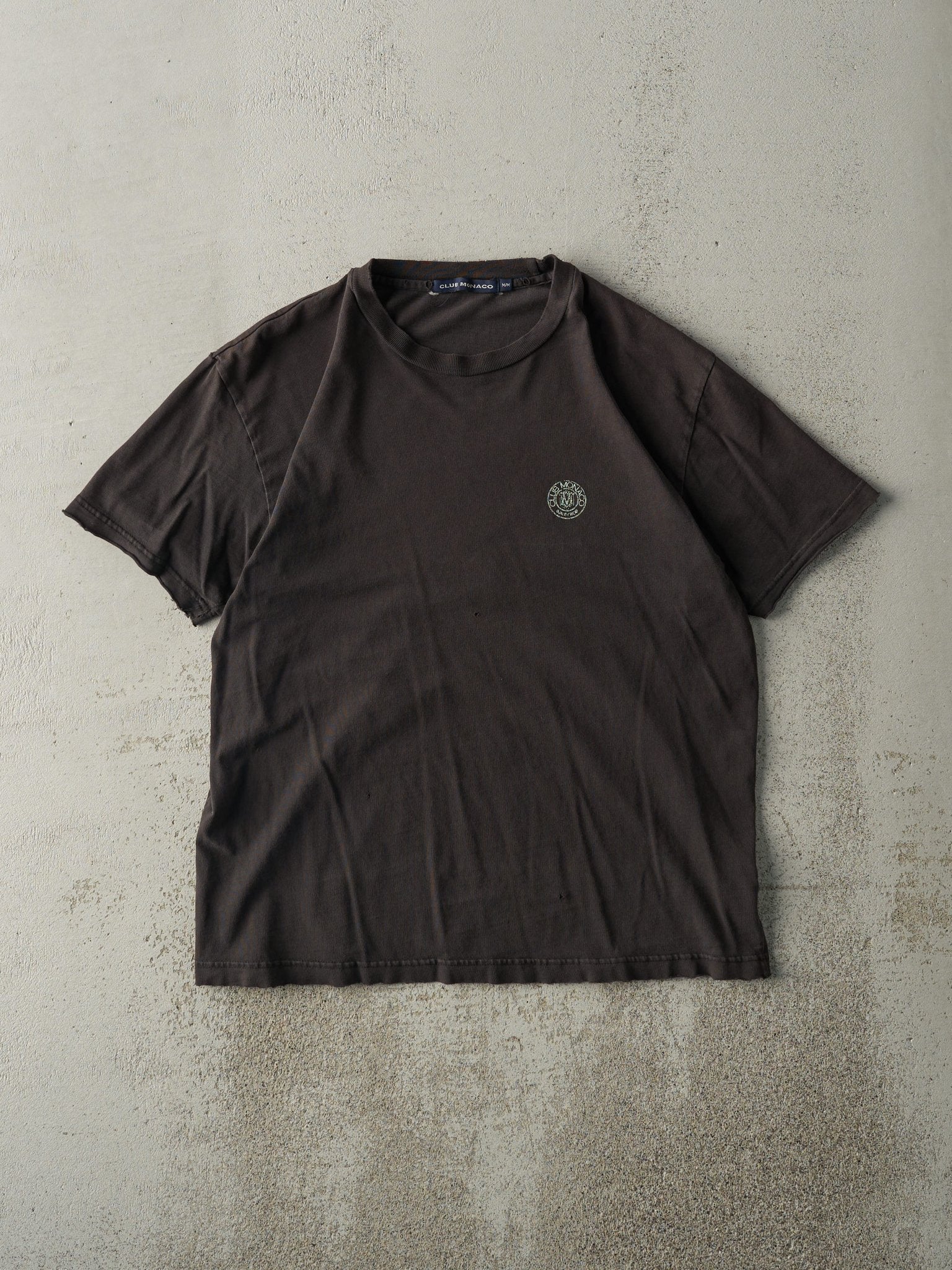 Vintage Y2K Black Club Monaco Logo Tee (M)