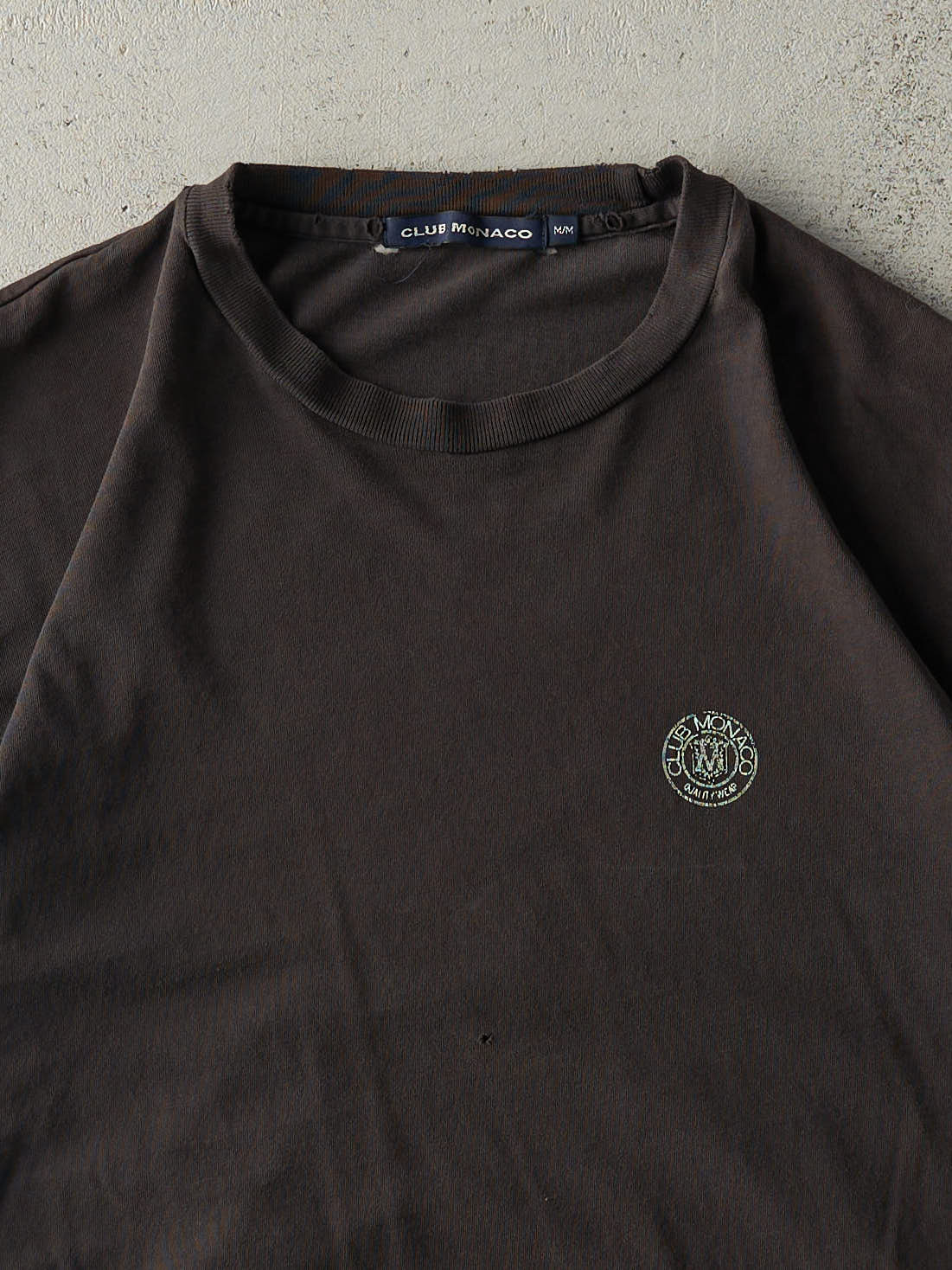 Vintage Y2K Black Club Monaco Logo Tee (M)