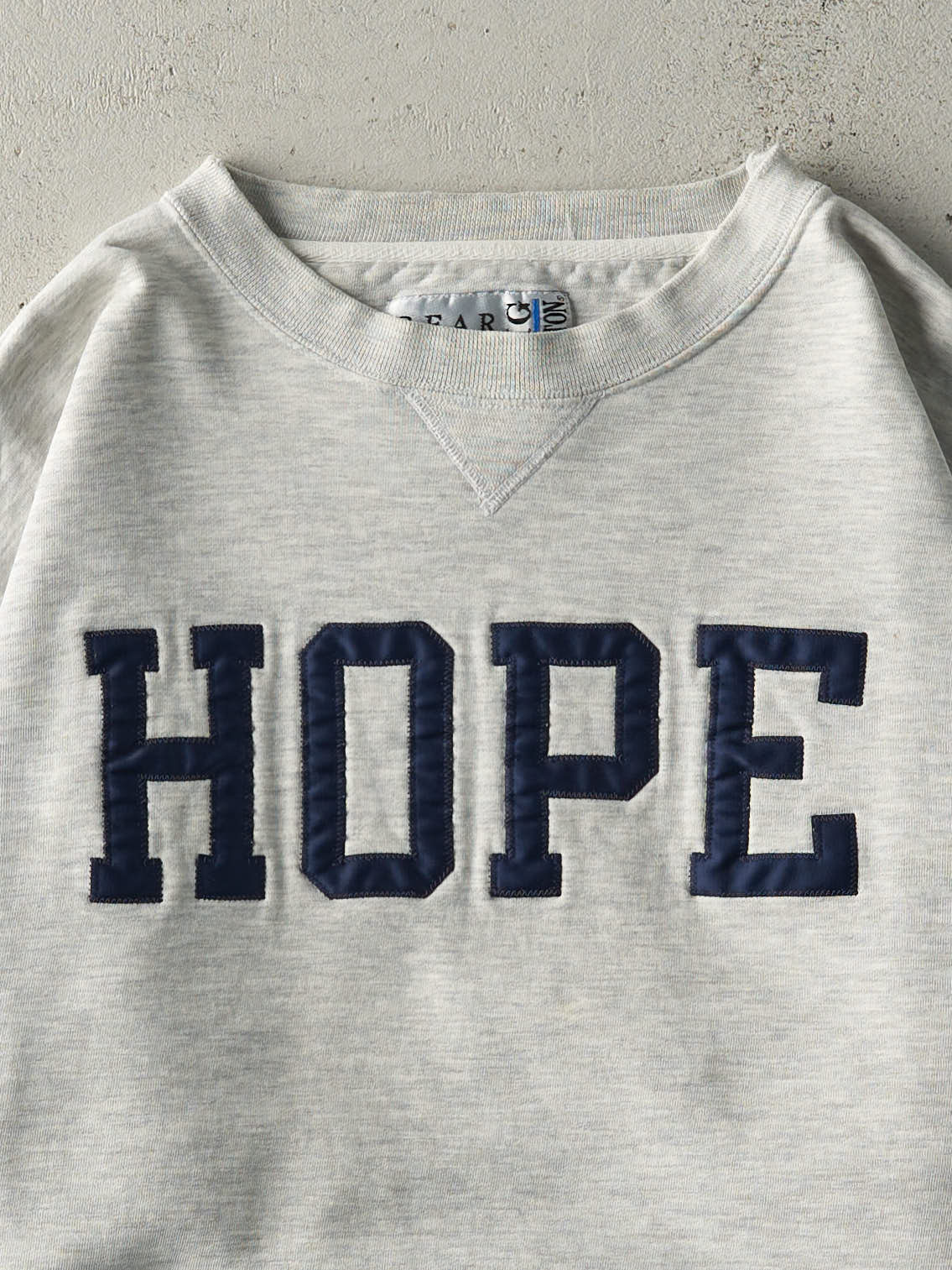 Vintage 90s Heather Grey Hope College Boxy Crewneck (M/L)