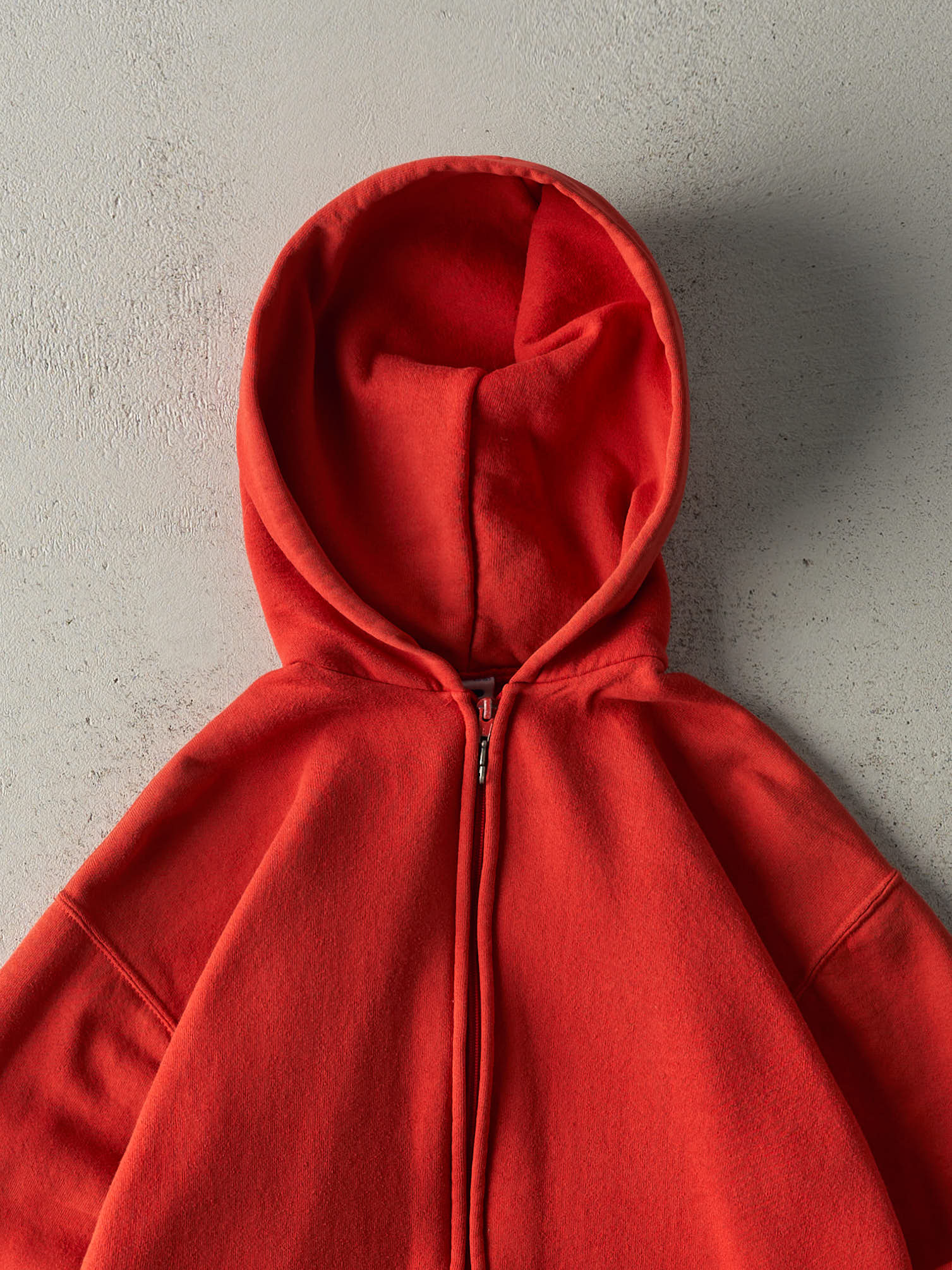 Vintage 90s Red Zip Up Russell Athletics Hoodie (S)