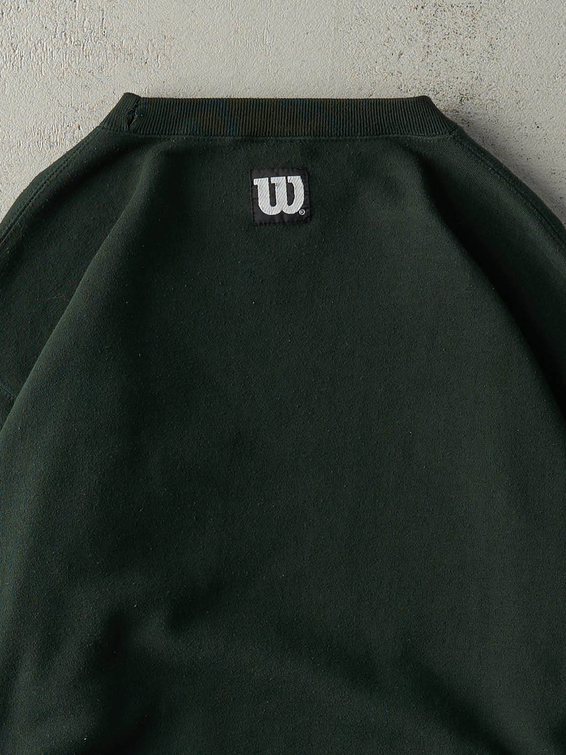 Vintage 90s Forest Green Embroidered Wilson Crewneck (M)