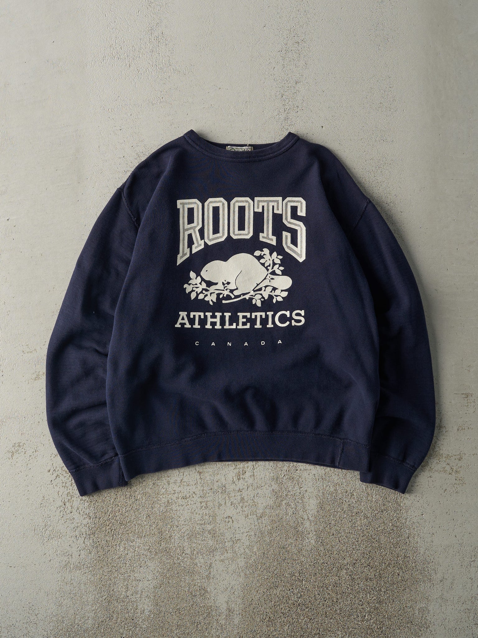 Vintage 90s Navy Blue Roots Athletics Crewneck (M)