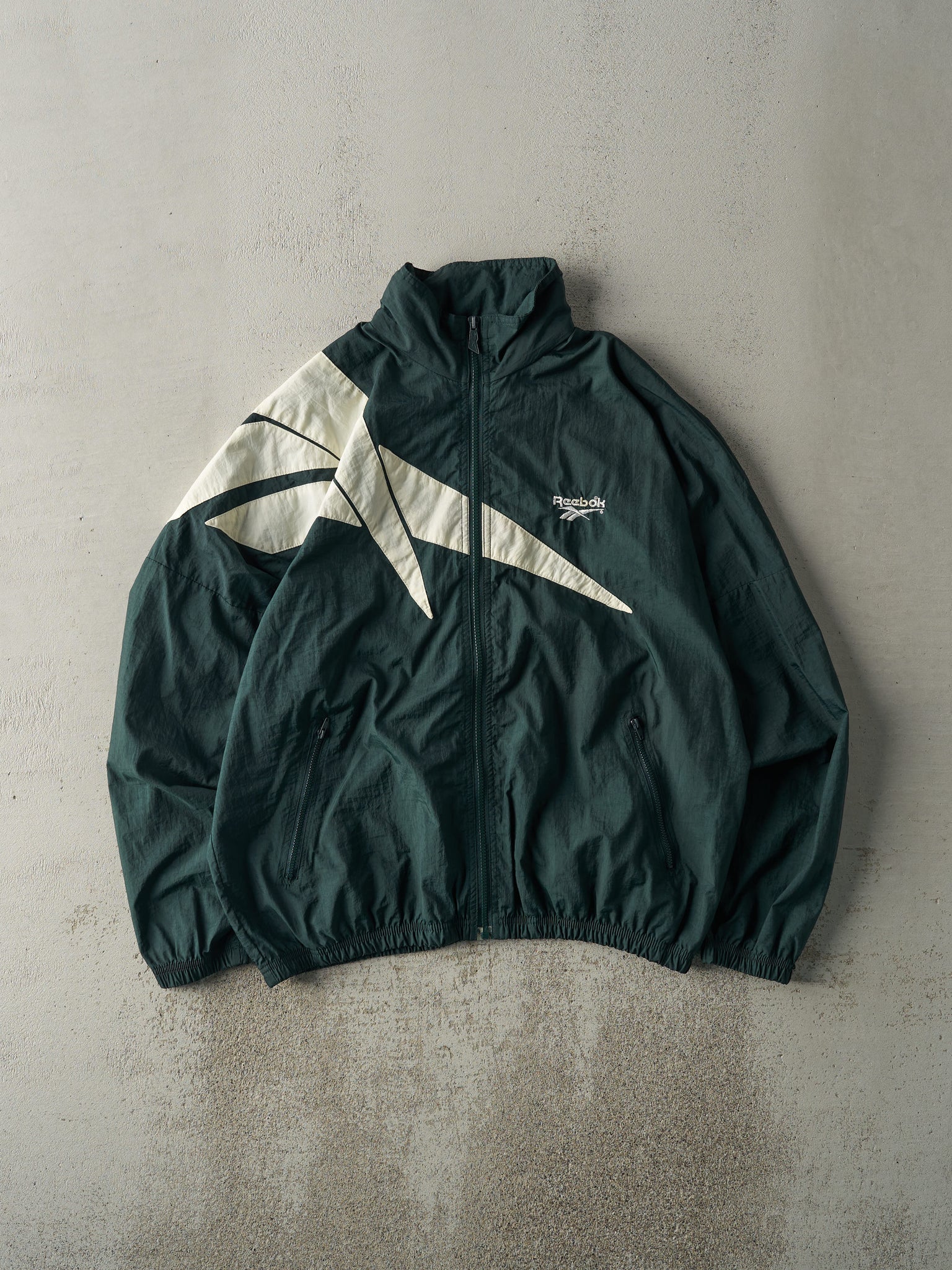 Vintage 90s Green Reebok Windbreaker Jacket (M/L)