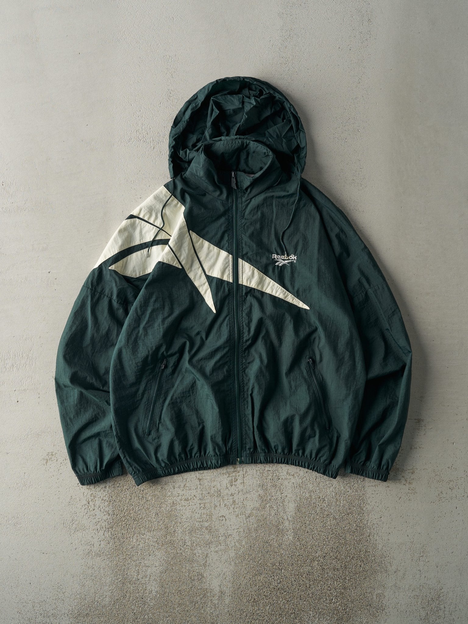 Vintage 90s Green Reebok Windbreaker Jacket (M/L) – Rebalance Vintage
