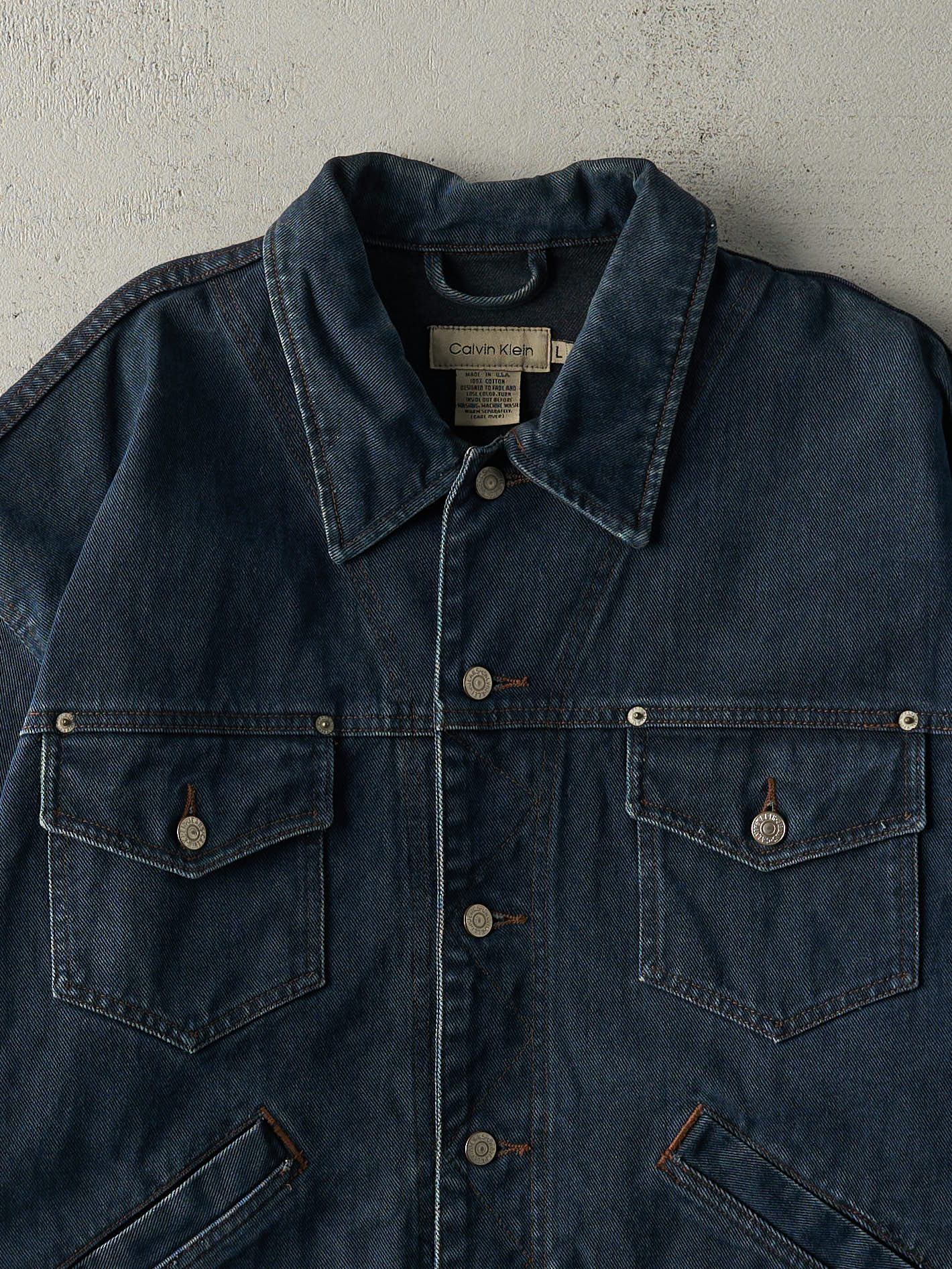 Vintage 90s Dark Wash Calvin Klein Jean Jacket (M/L)