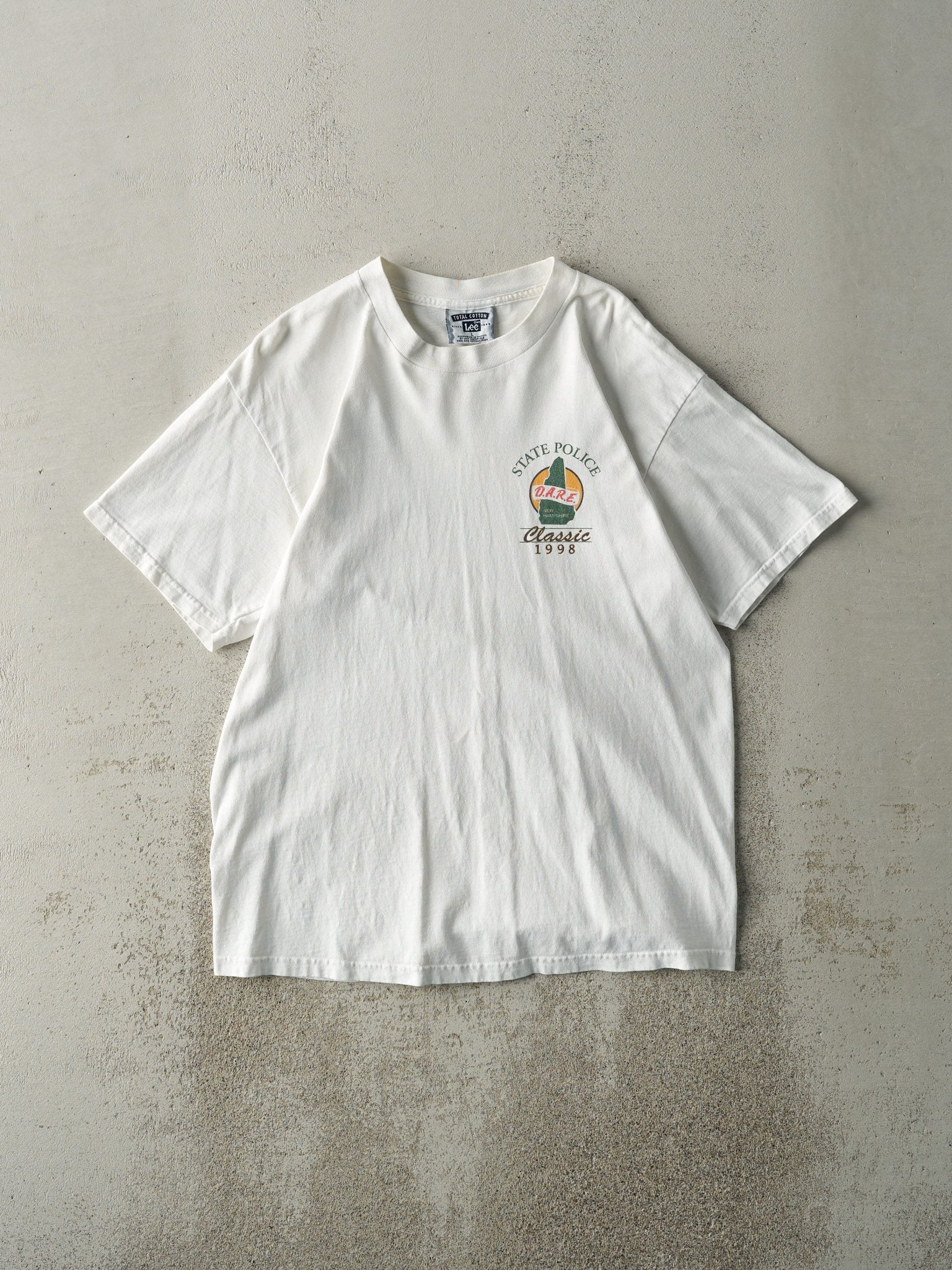 Vintage 98' White D.A.R.E. 5K Road Race Tee (M)